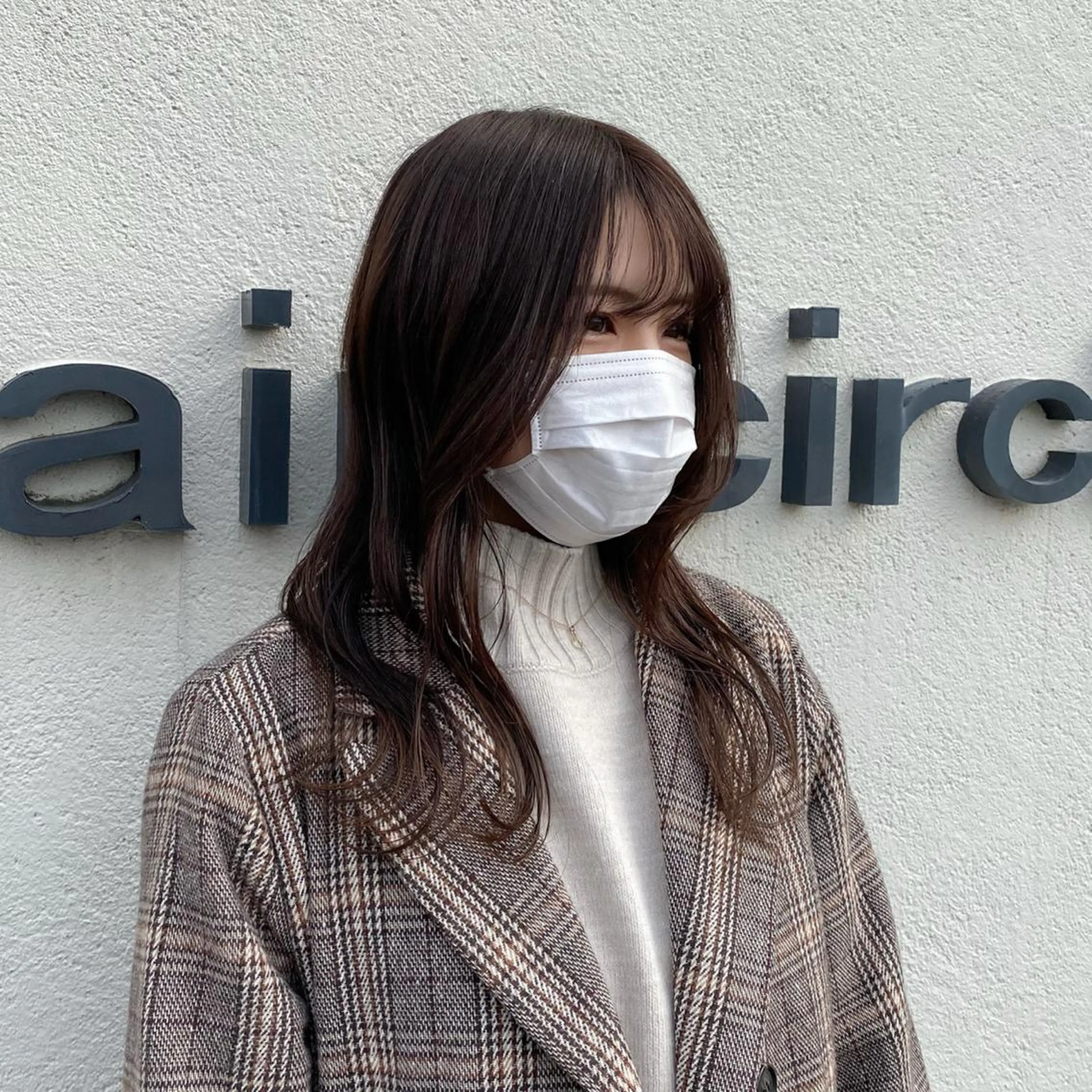 セミロング 韓国風ヘア レイヤーカット geep Ryoyaのヘアスタイル