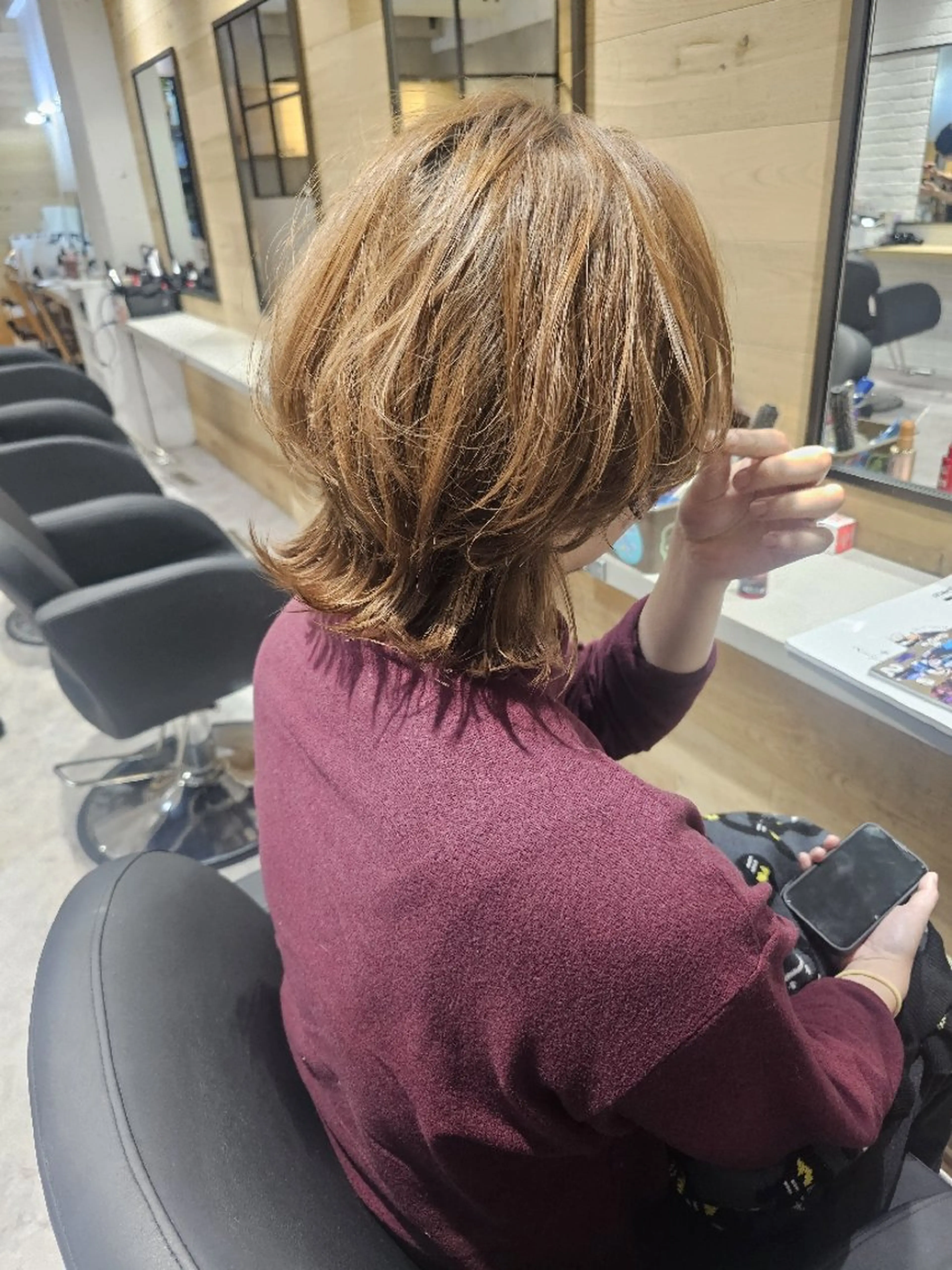 ミディアム カット ヘアカラー トリートメント Ayu🐾縮毛矯正/ ブリーチ無しカラーのヘアスタイル