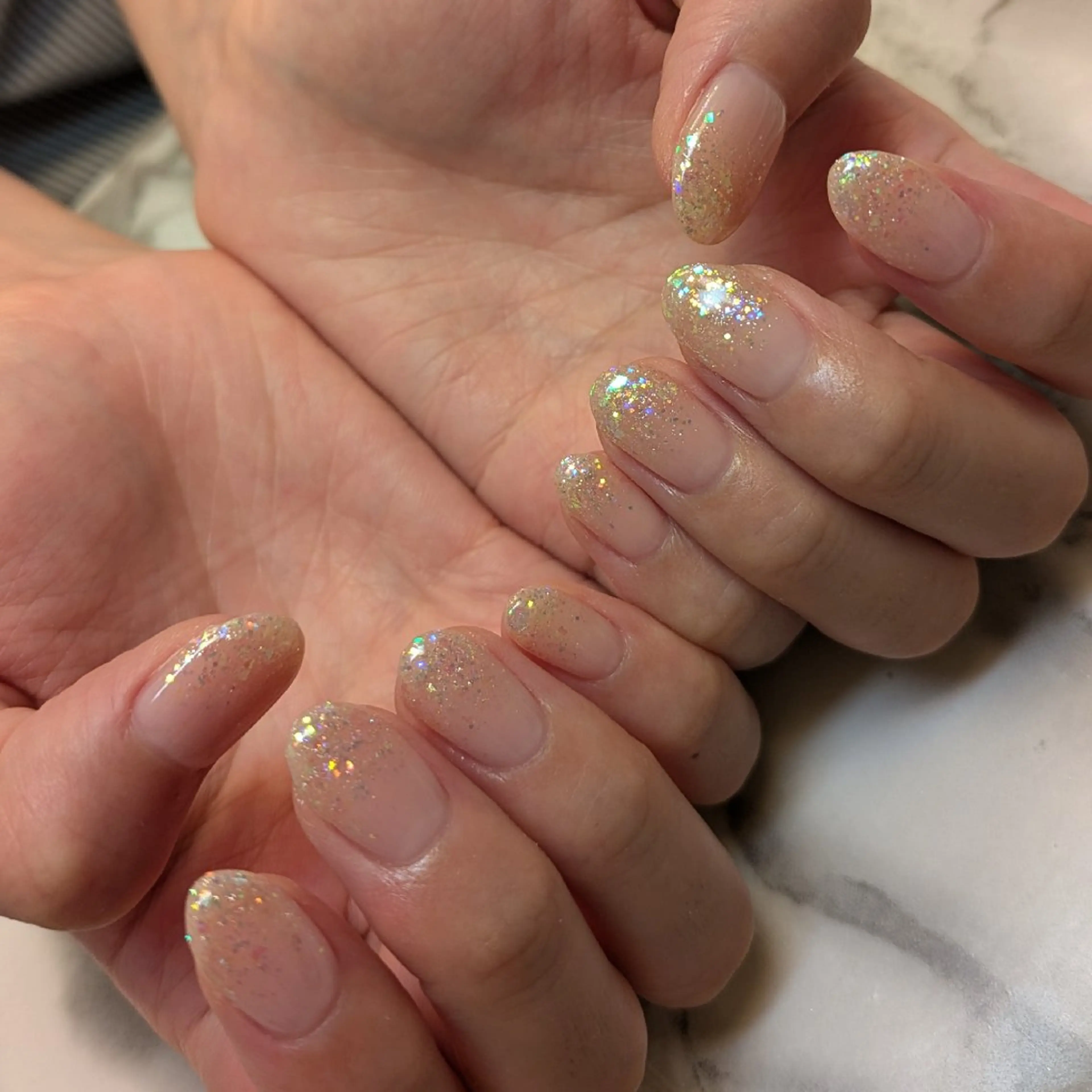 ネイル ラメ(グリッター) ラメグラデーション ジェヌインネイル 河内のネイルデザイン