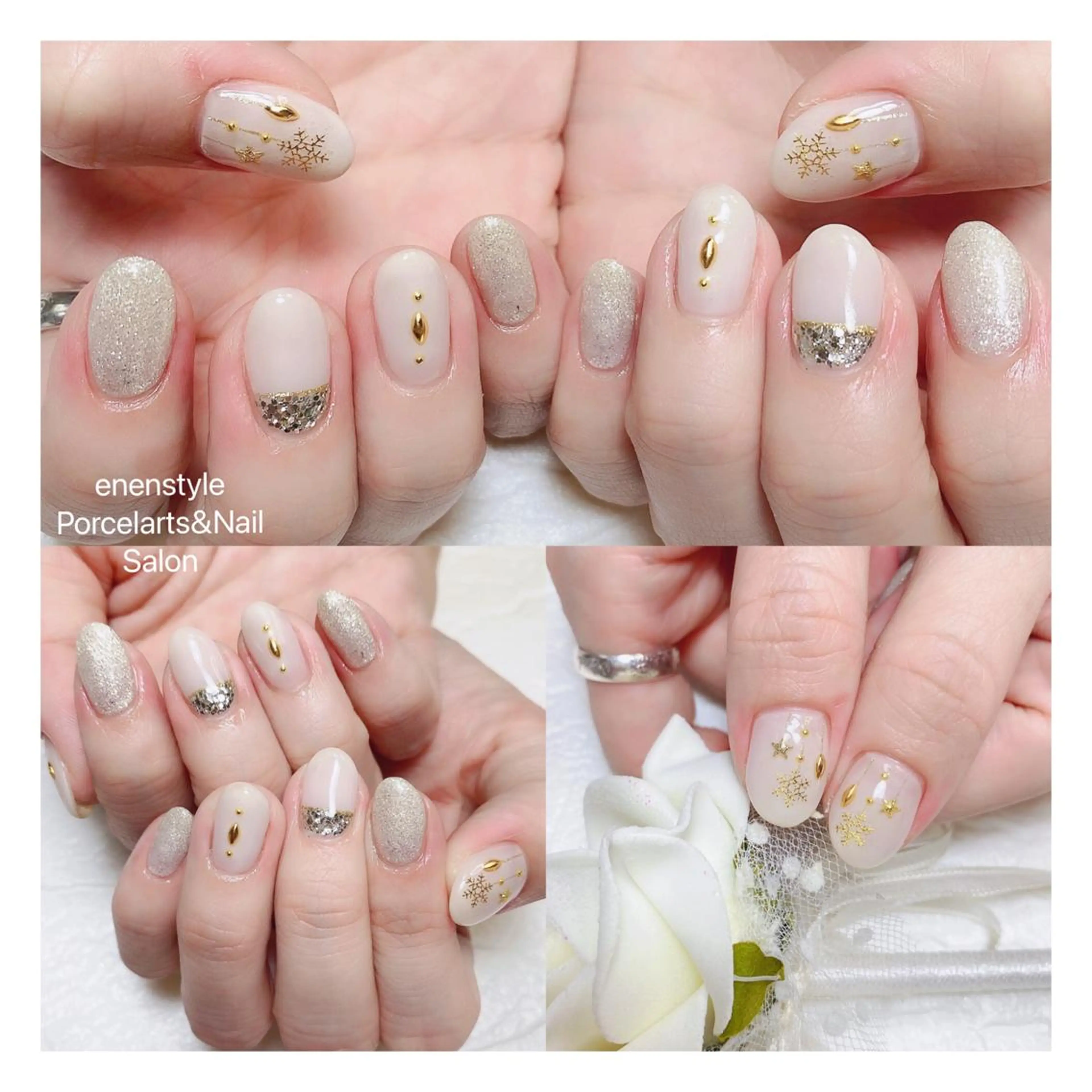 ミディアム ネイル ハンドネイル 👑enen style👑のネイルデザイン