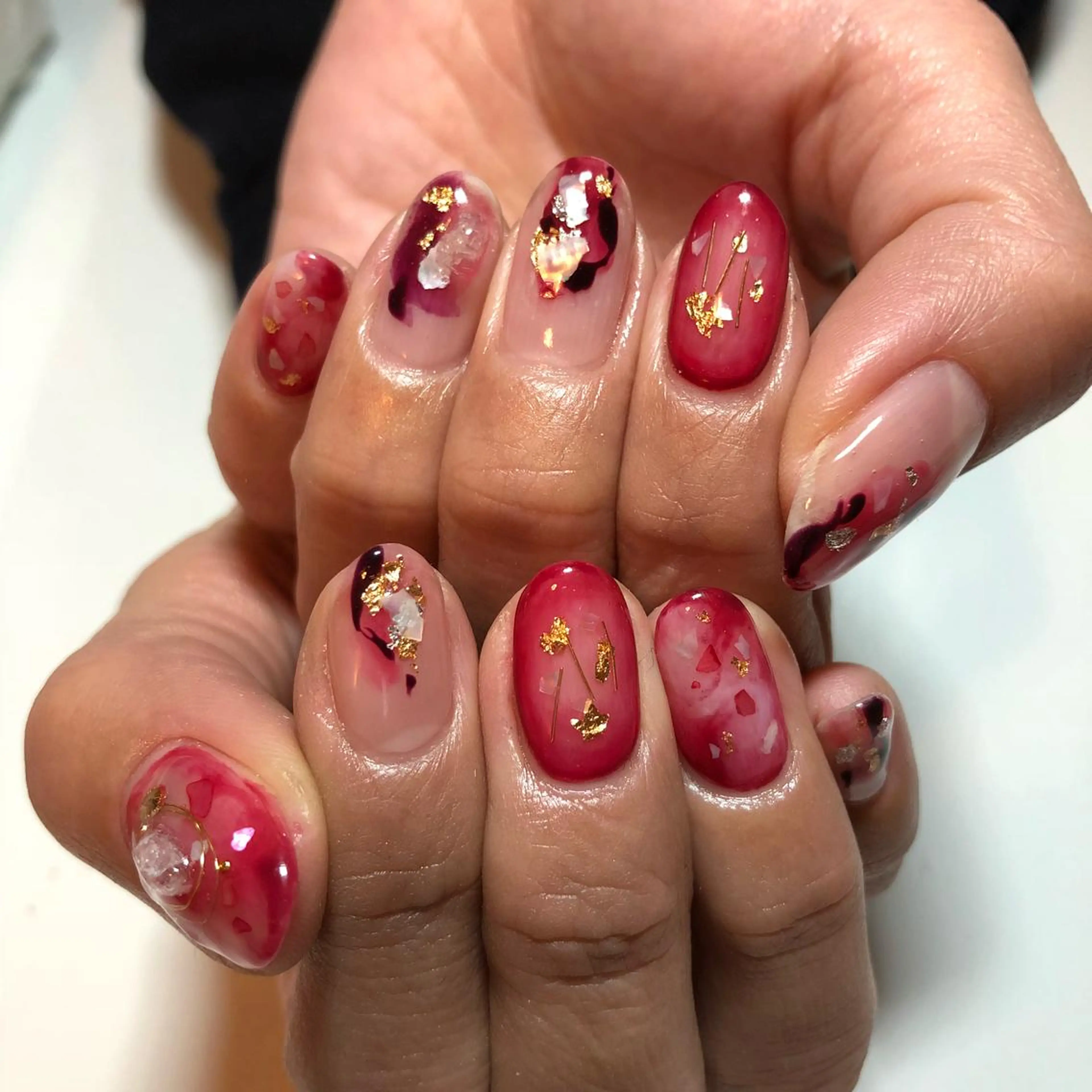 ネイル ニュアンスネイル g-up nail所属・米田 律子のネイルデザイン