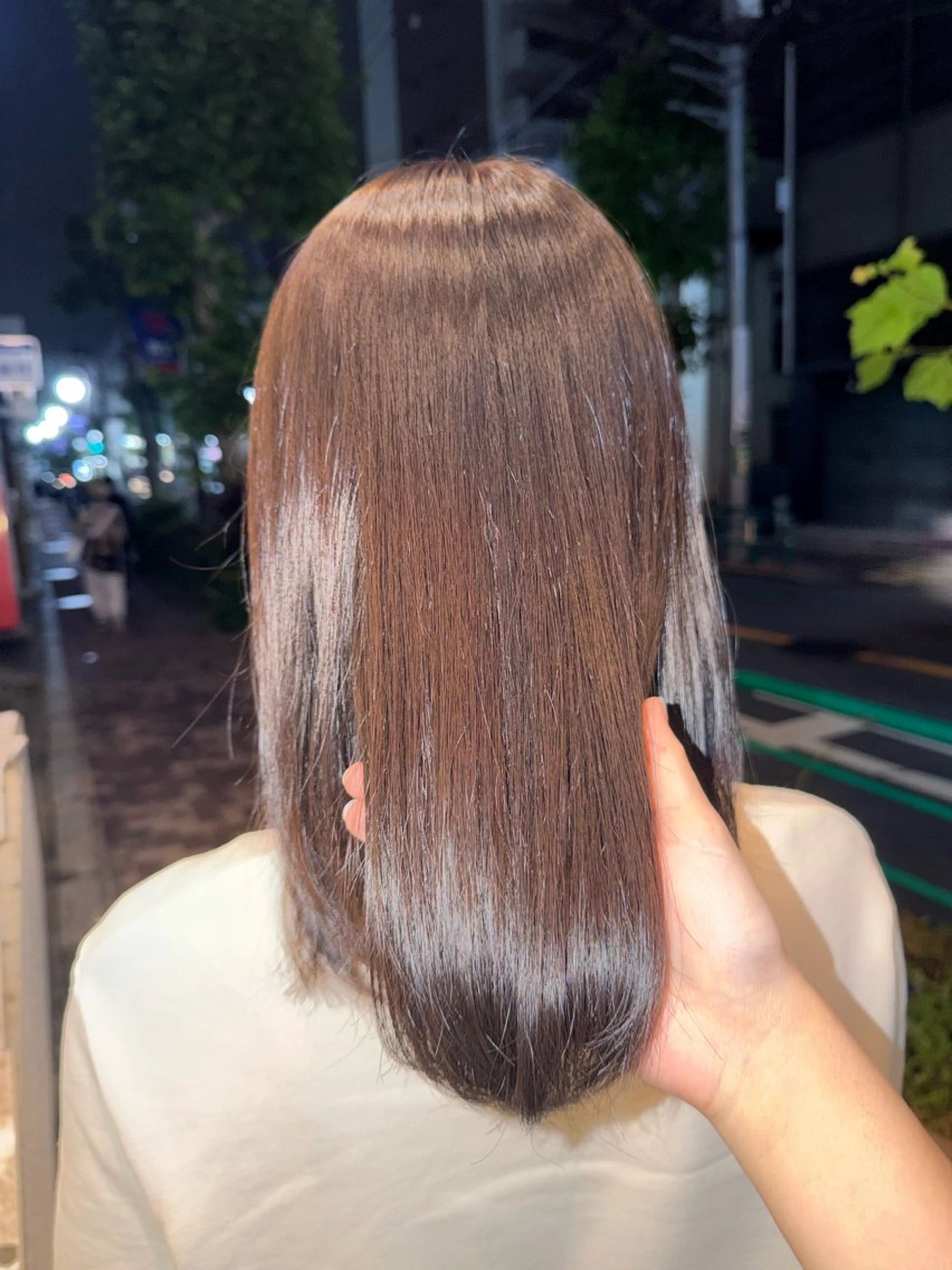 ミディアム カラー ブラウンカラー カット ヘアカラー ツヤ重視 ワンカラー🫧Mioのヘアスタイル