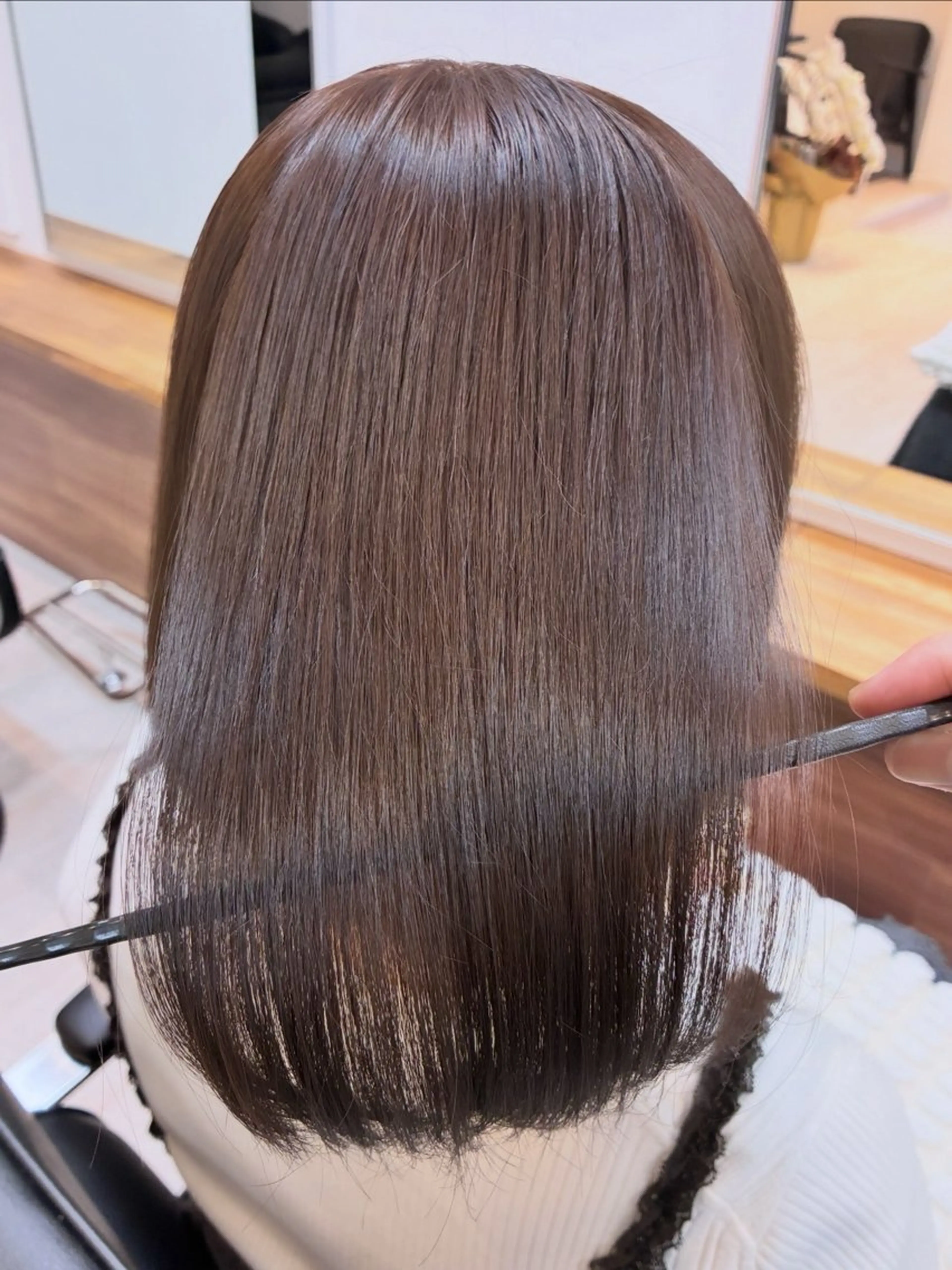 ミディアム カラー ダブルカラー 髪質改善 縮毛矯正 トリートメント カット ヘアカラー トリートメント 池袋髪質改善Tone byCharaのヘアスタイル