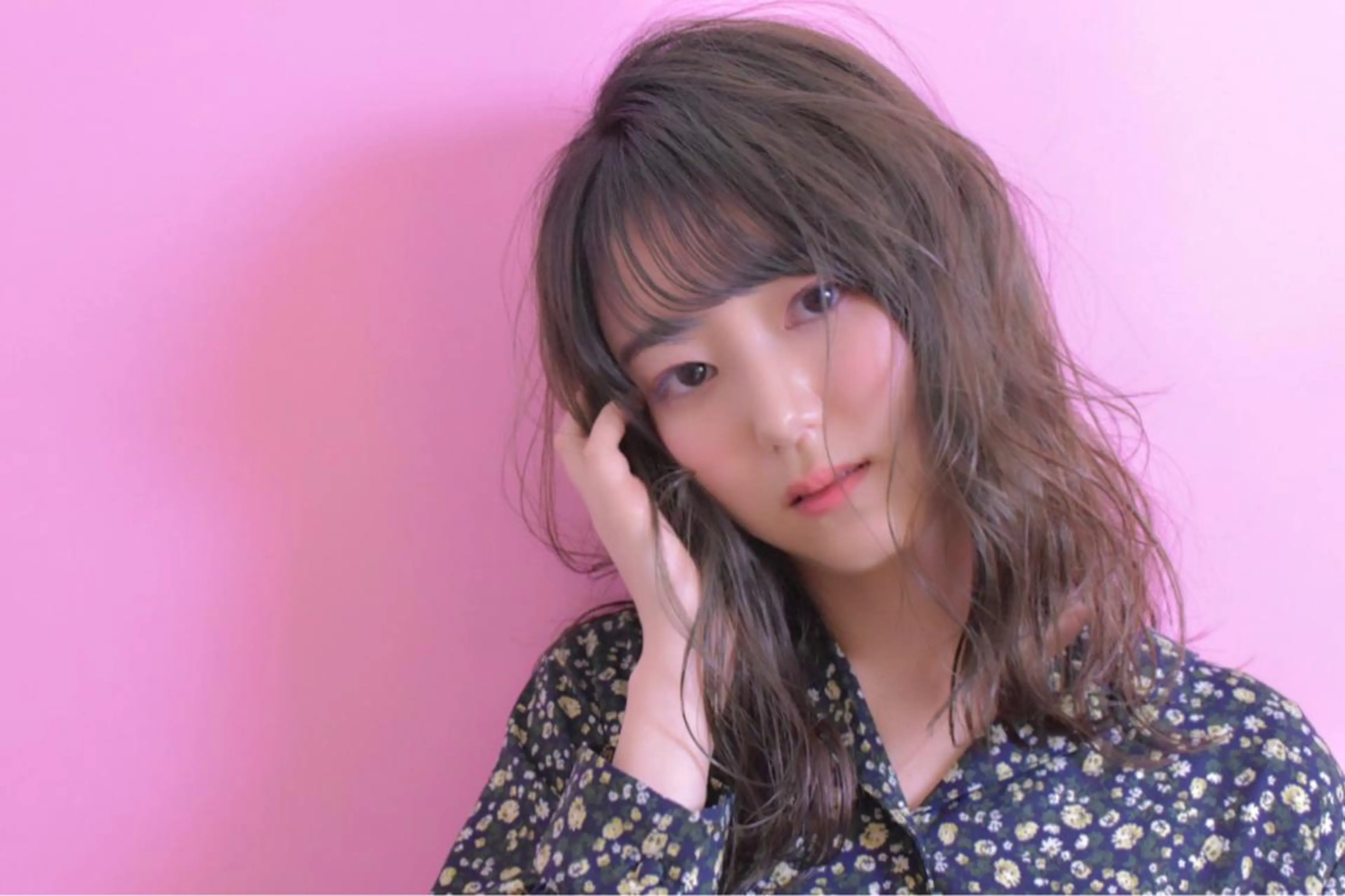 ミディアム カラー 篠塚 純のヘアスタイル