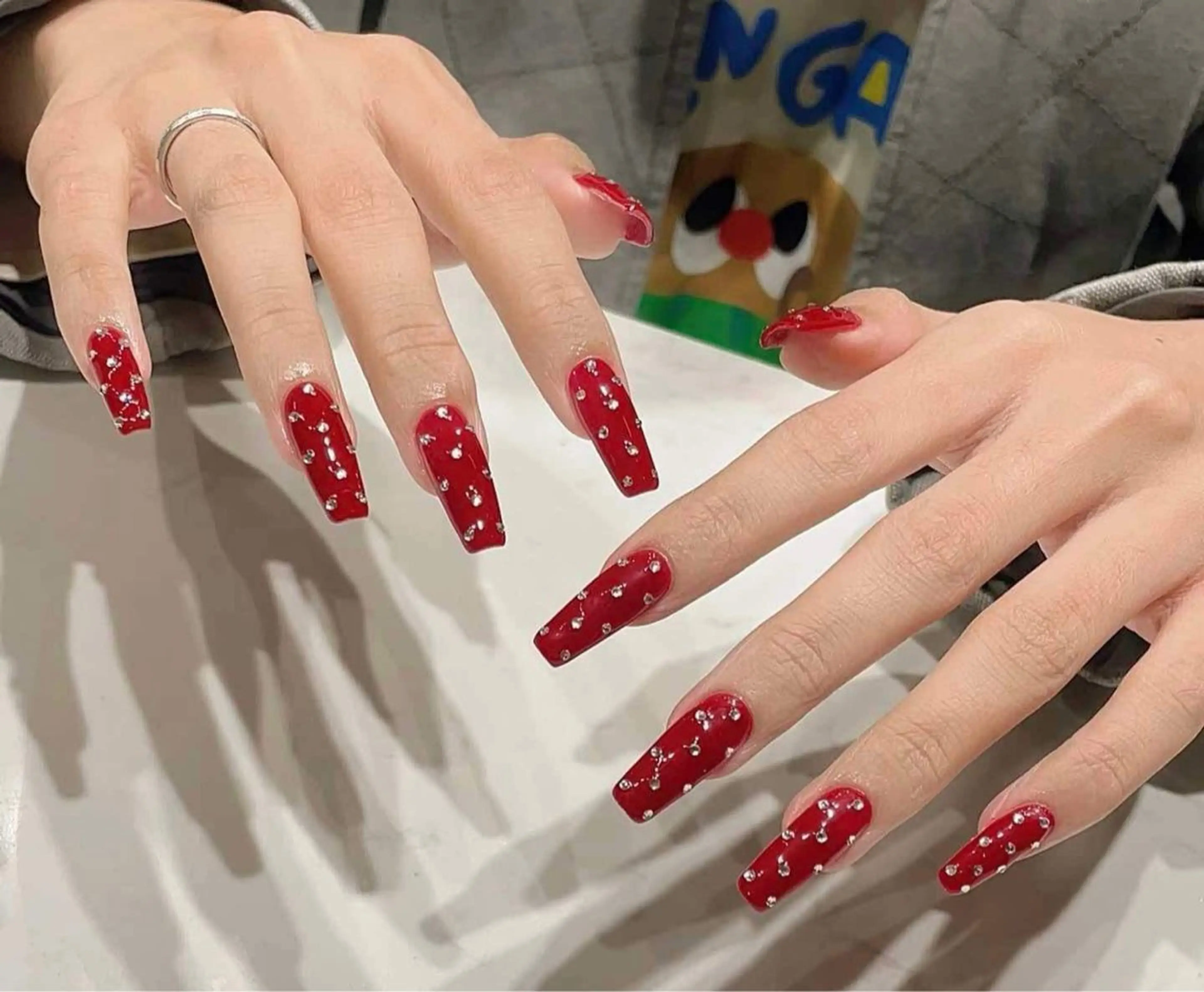 ネイル 長さ出し グラデーション キラキラネイル マグネットネイル ミラーネイル Lee Nails チップ長さだし専門店のネイルデザイン