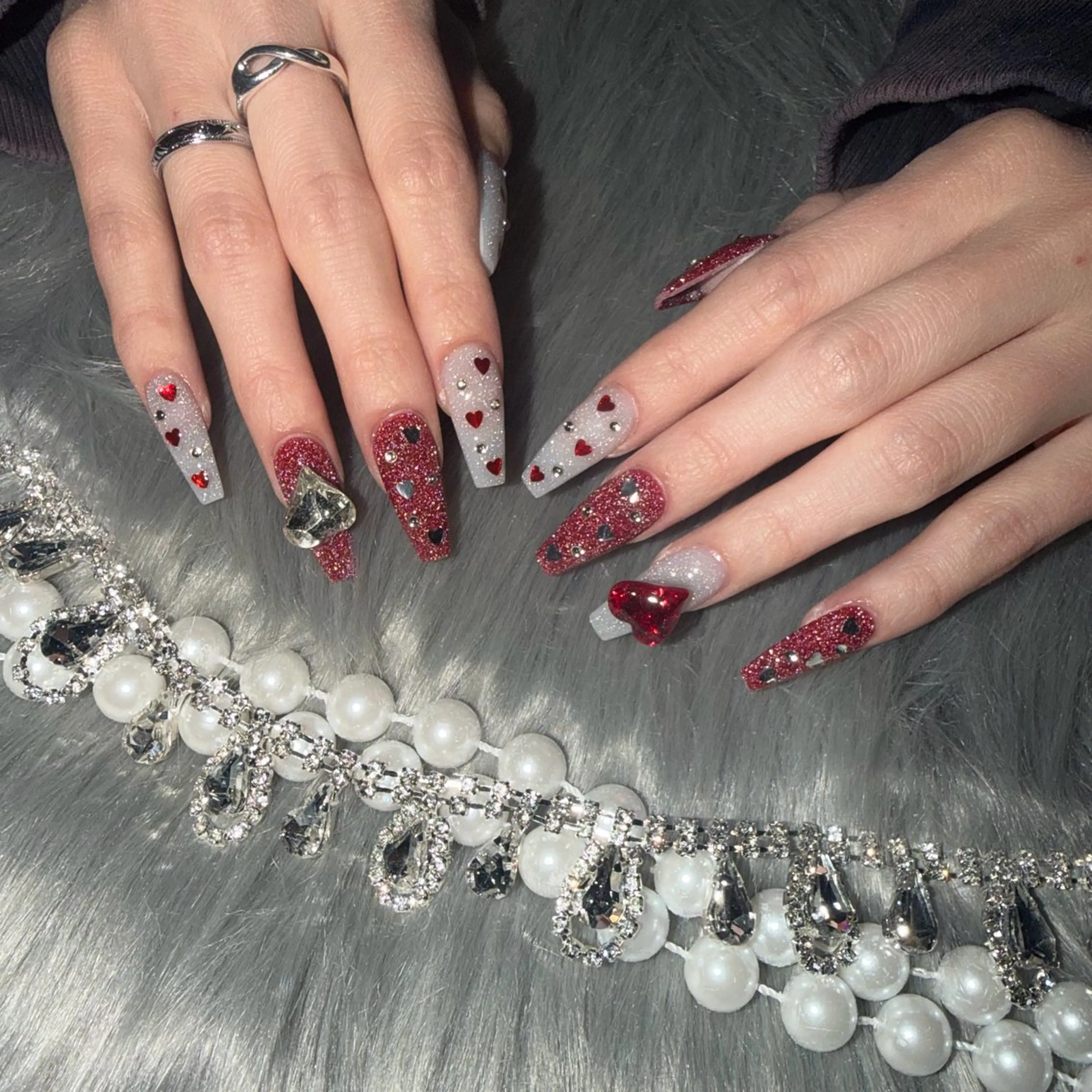 ネイル フレンチネイル ジェルネイル 韓国ネイル ロングネイル マグネットネイル ハンドネイル Nail Salon Growのネイルデザイン