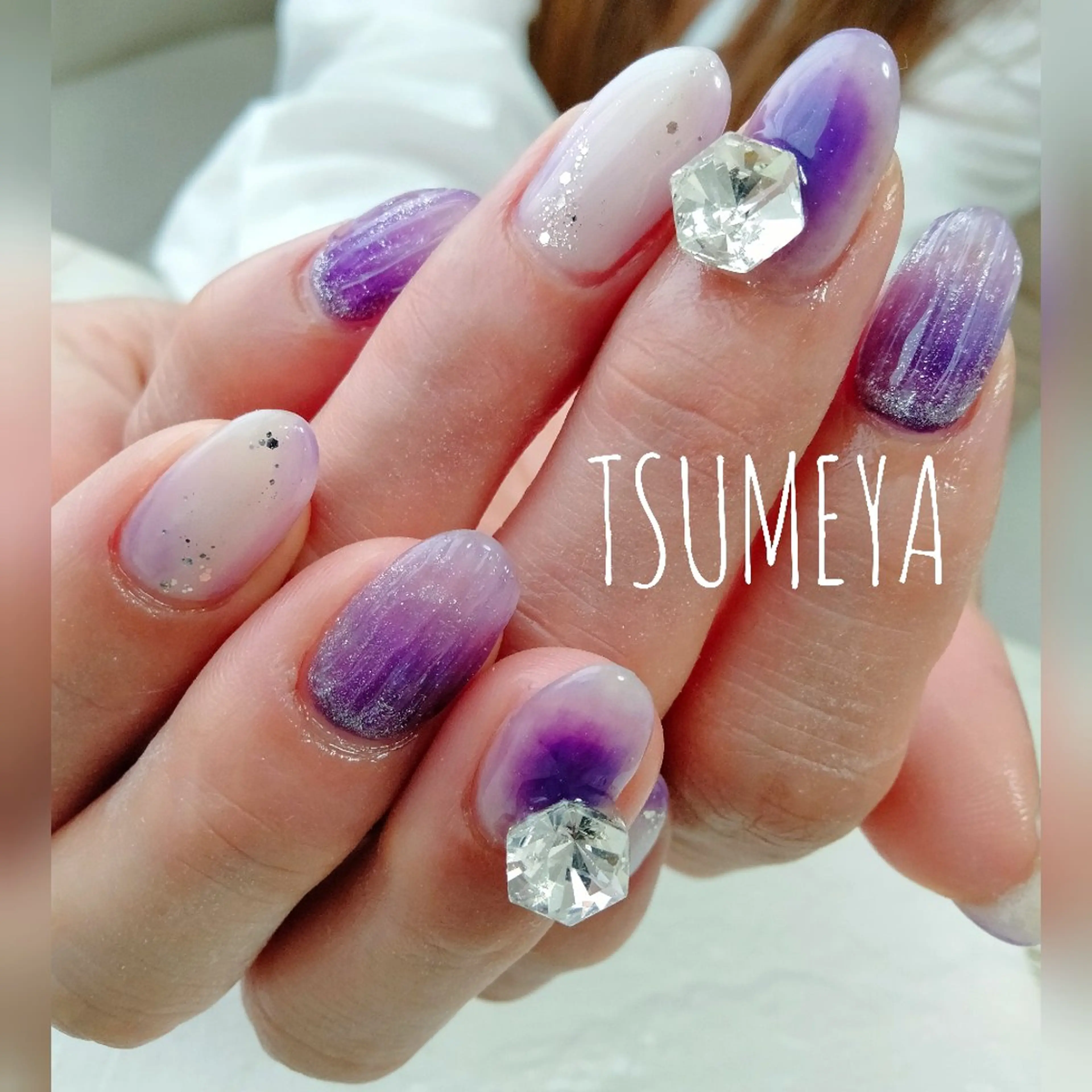 ネイル パープル ハンドネイル _TSUMEYA _のネイルデザイン