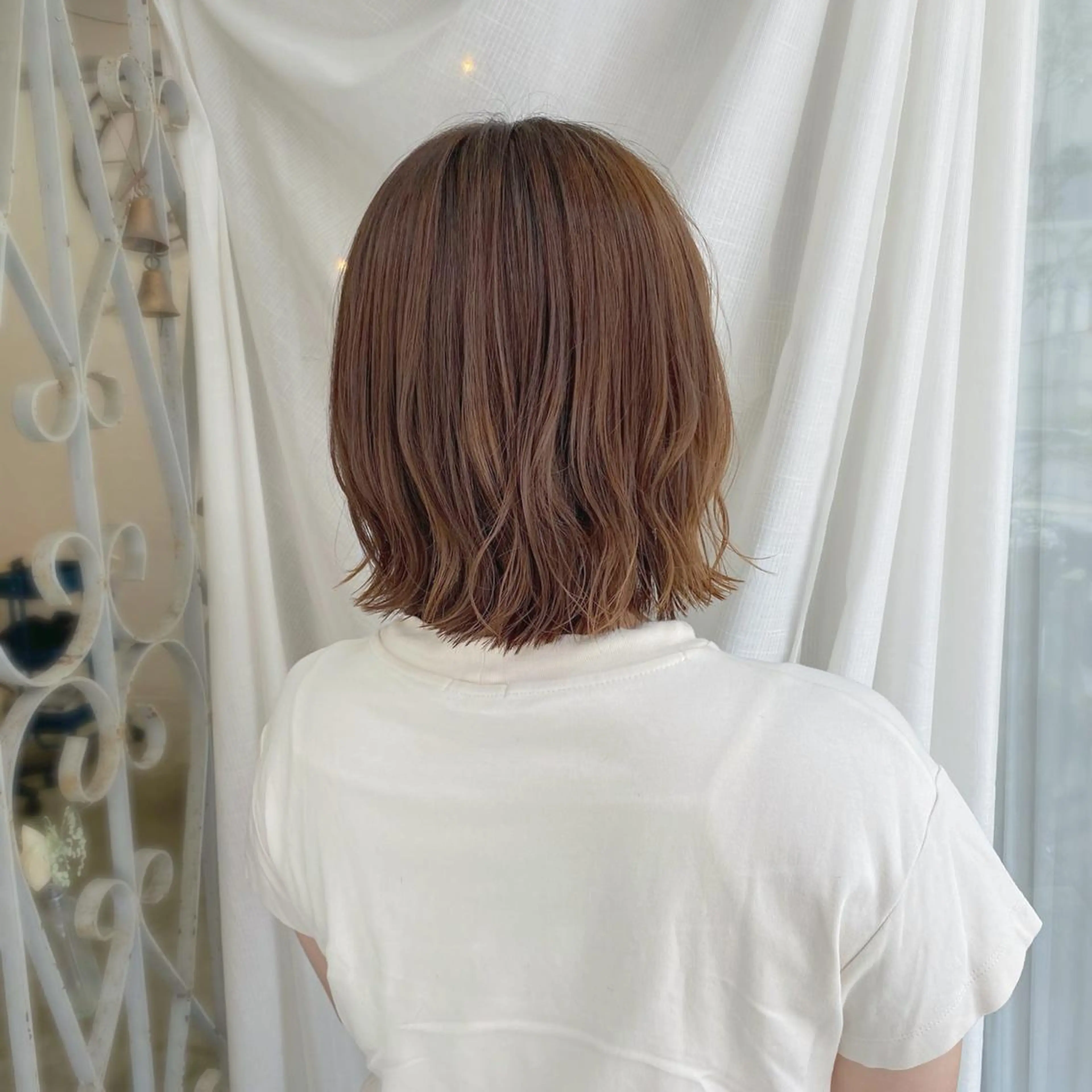 ミディアム 🍑もも 🍑のヘアスタイル