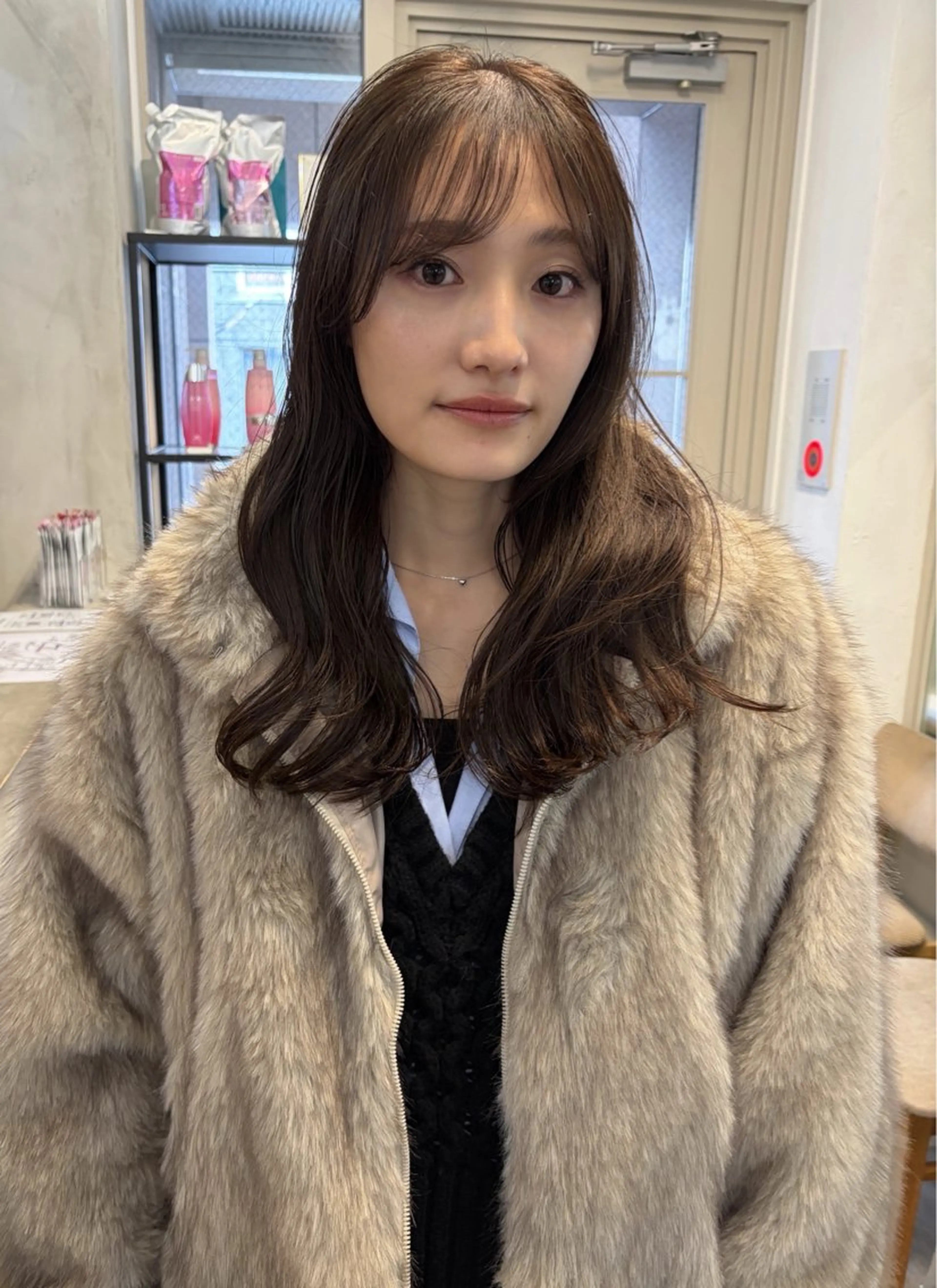 セミロング カラー ヘアカラー トリートメント 赤み消しカラー/ ナチュラル/トモキのヘアスタイル