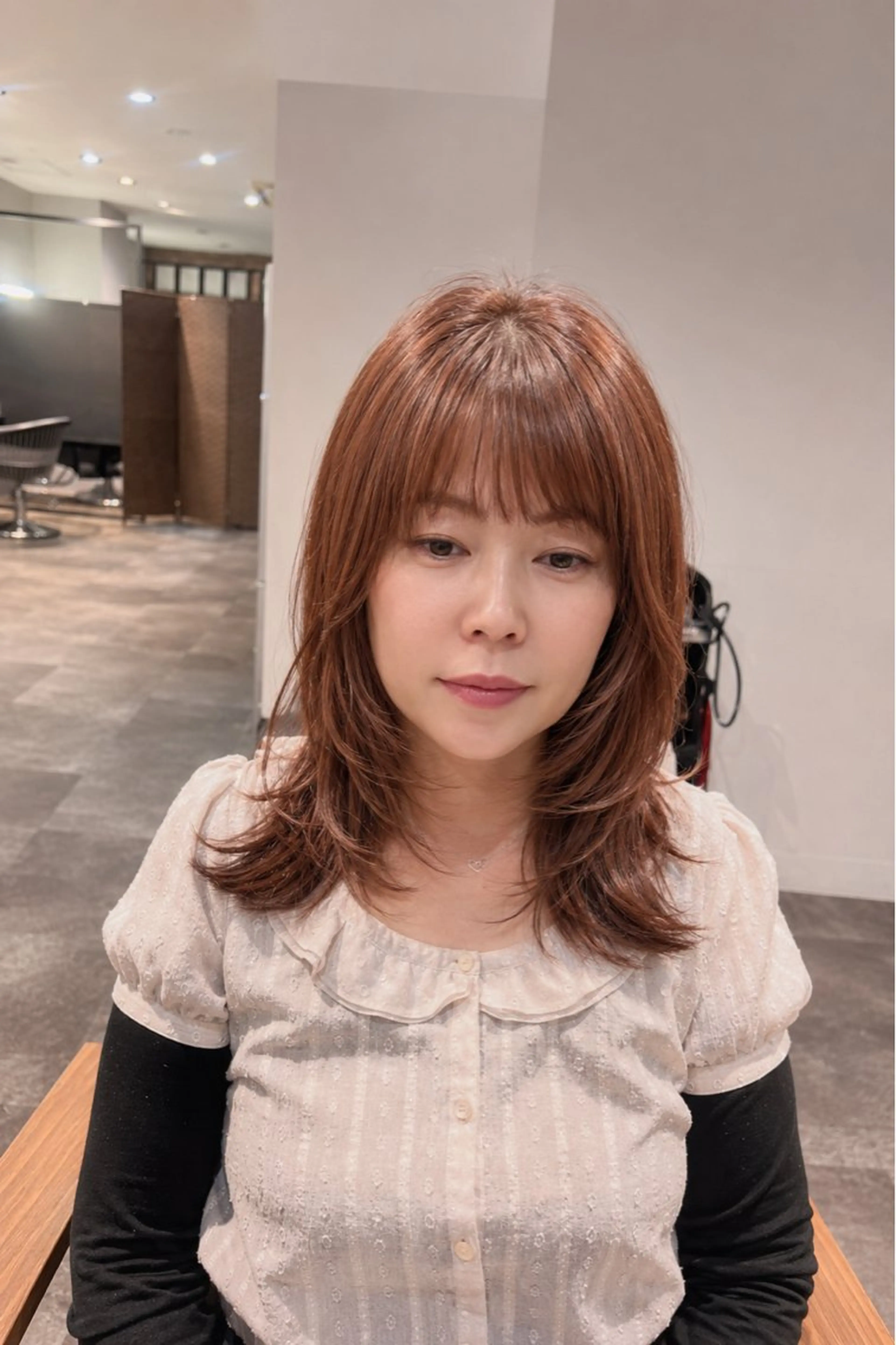 ミディアム カット ヘアカラー 梅田🎀似合わせ /艶感カラー/長谷のヘアスタイル