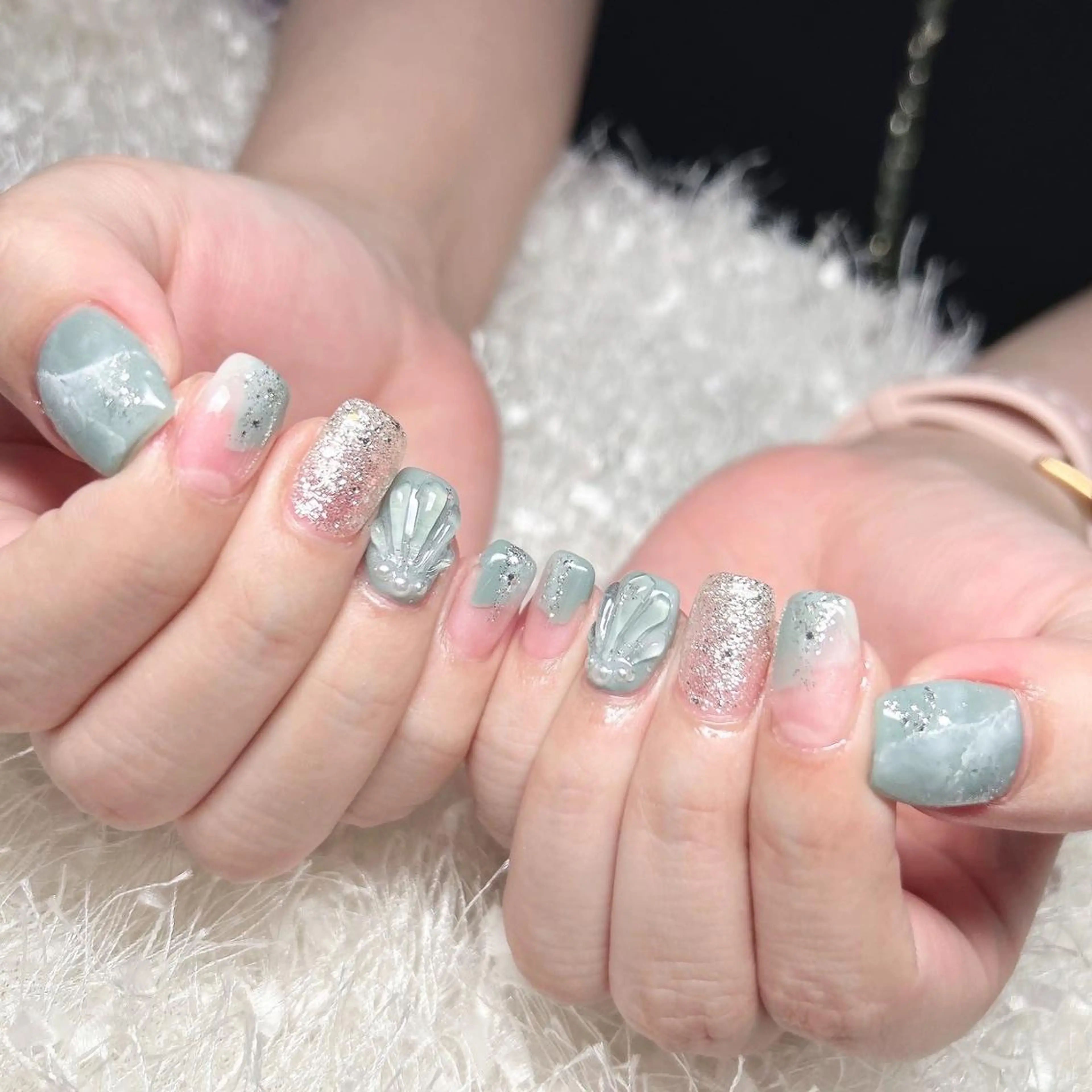 ネイル 長さ出し フットネイル フレンチネイル ジェルネイル グラデーション ハンドネイル Nail&eye Belire 新宿のネイルデザイン