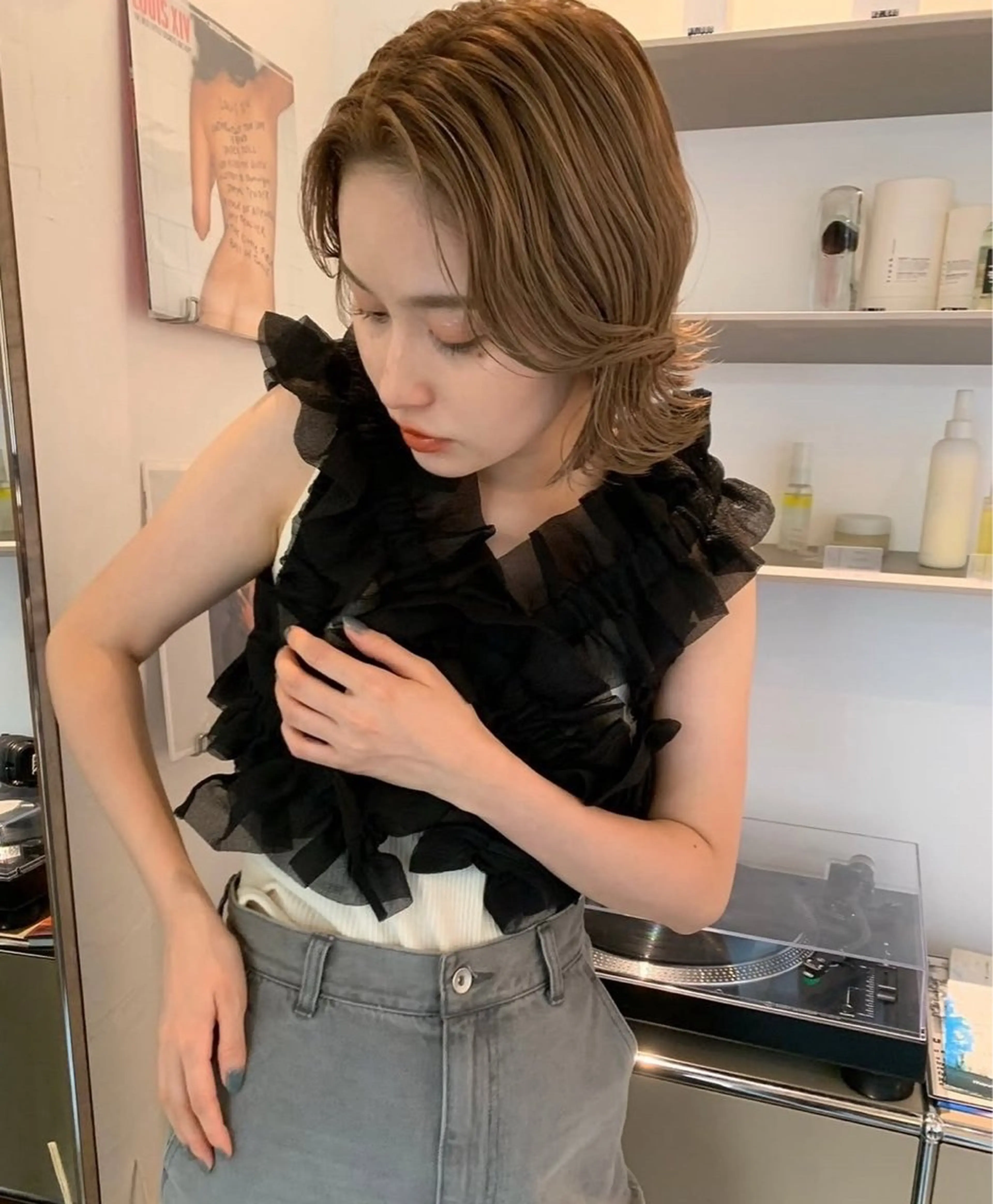 ショート カラー カヨコ/ハイトーン /透明感カラーのヘアスタイル