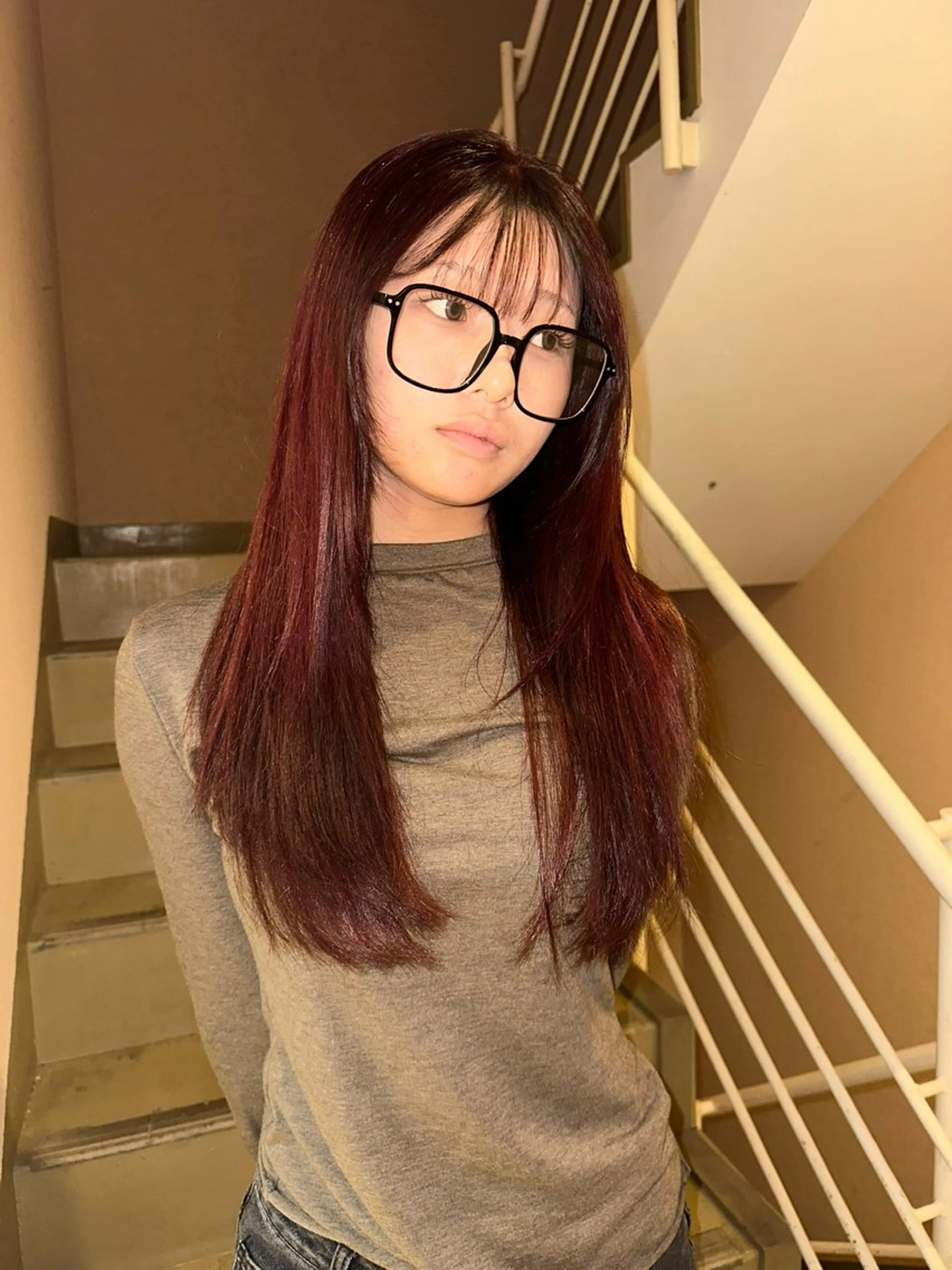 ロング ヘアカラー 🍇透明感カラー/ カットひかる🍒のヘアスタイル