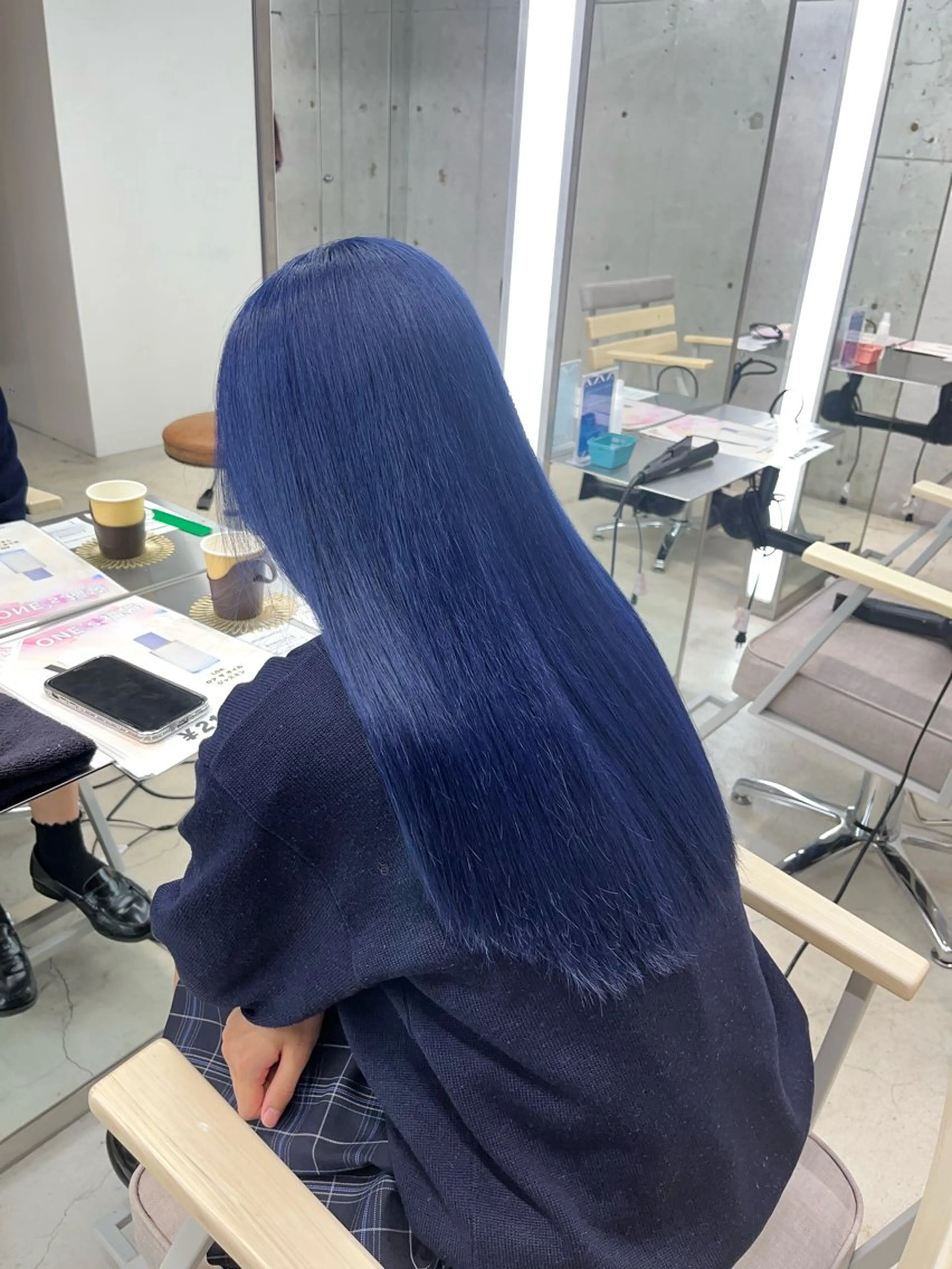 セミロング カラー ブリーチ ブルーカラー ケアブリーチ トリートメント メンズ/似合わせ/骨 格矯正/真人のヘアスタイル