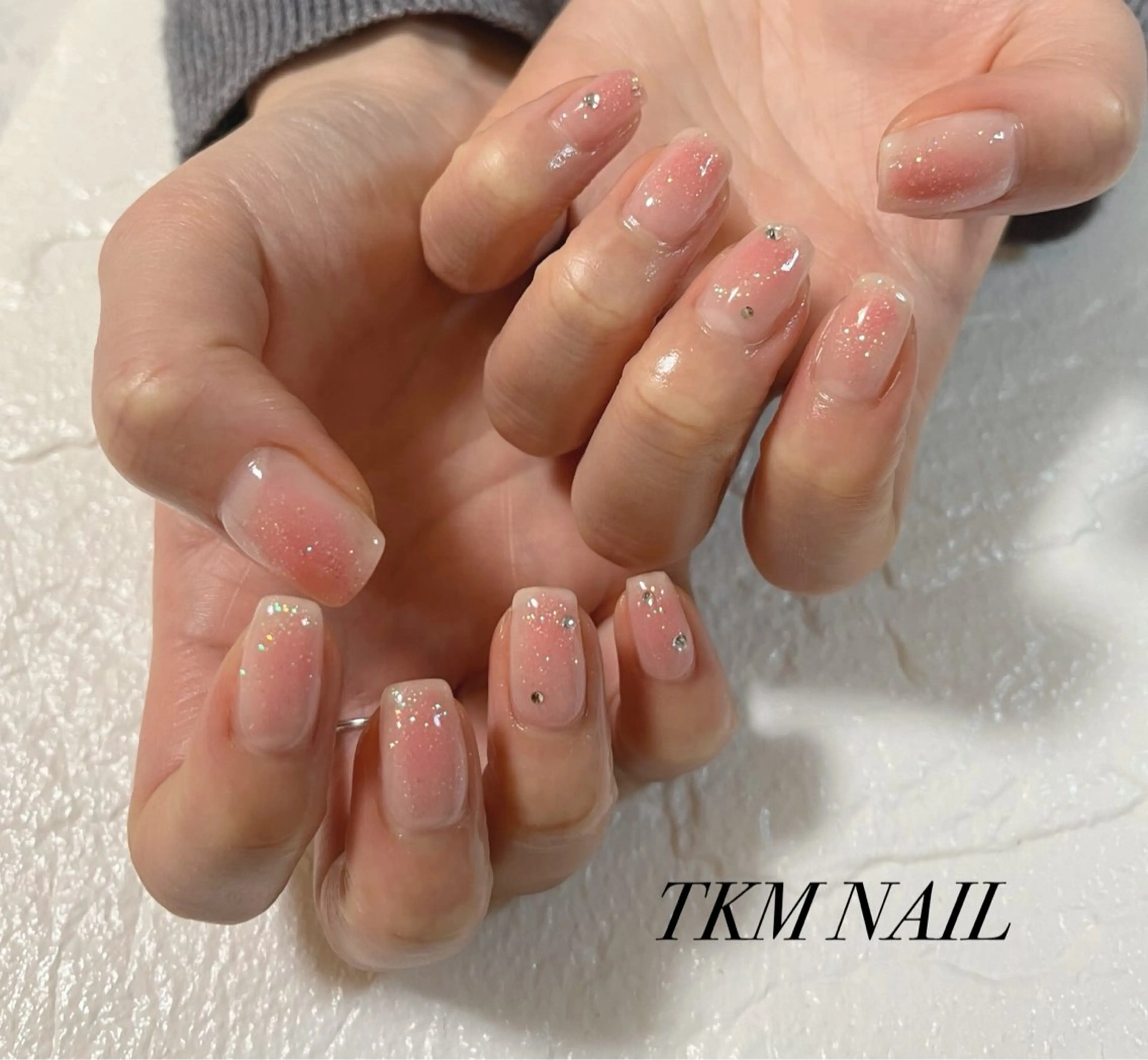 ネイル チークネイル シンプルネイル ______ TKM  NAILのネイルデザイン