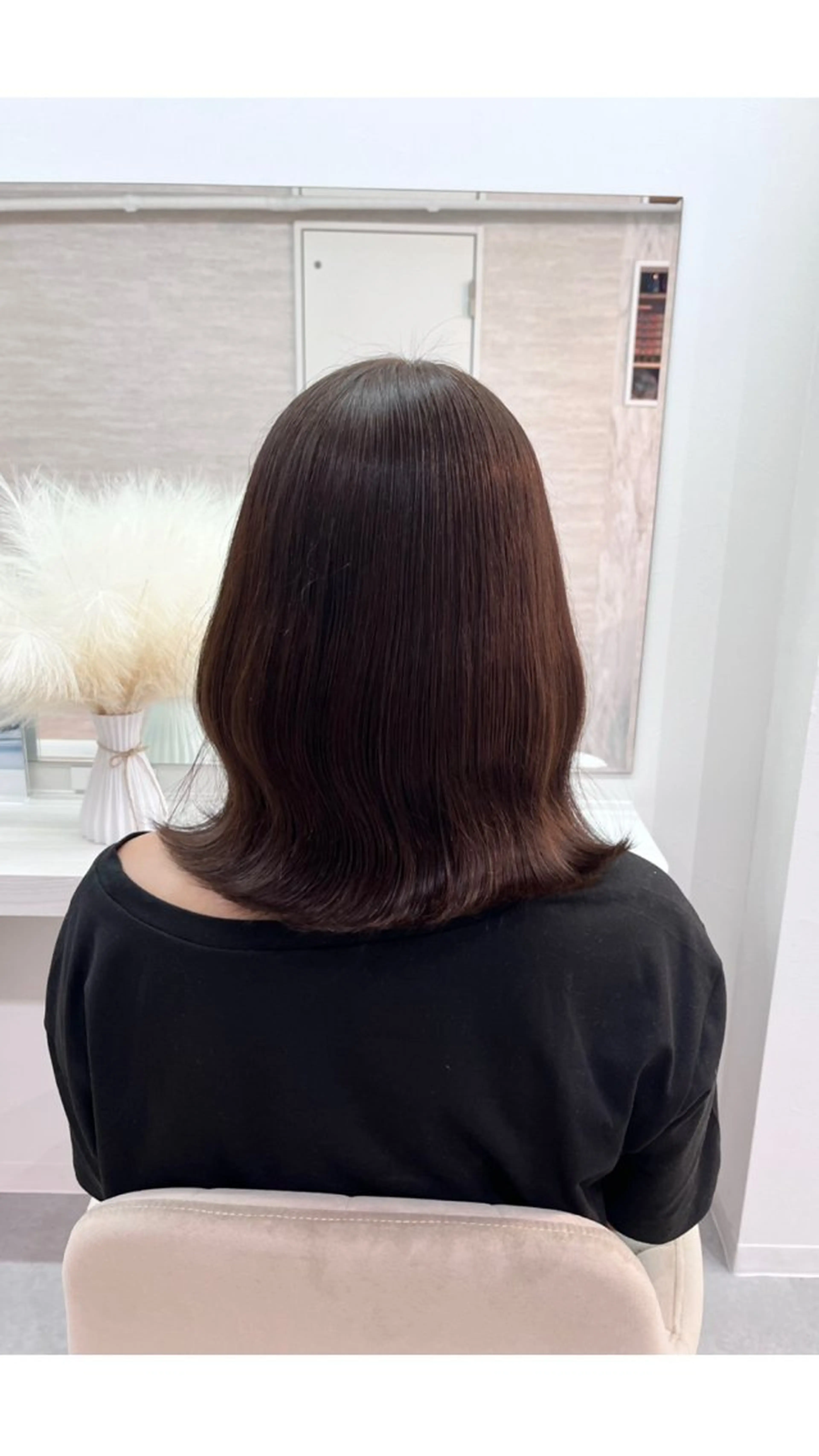 ミディアム 艶感ハイトーン/ 池袋/mei🩶のヘアスタイル