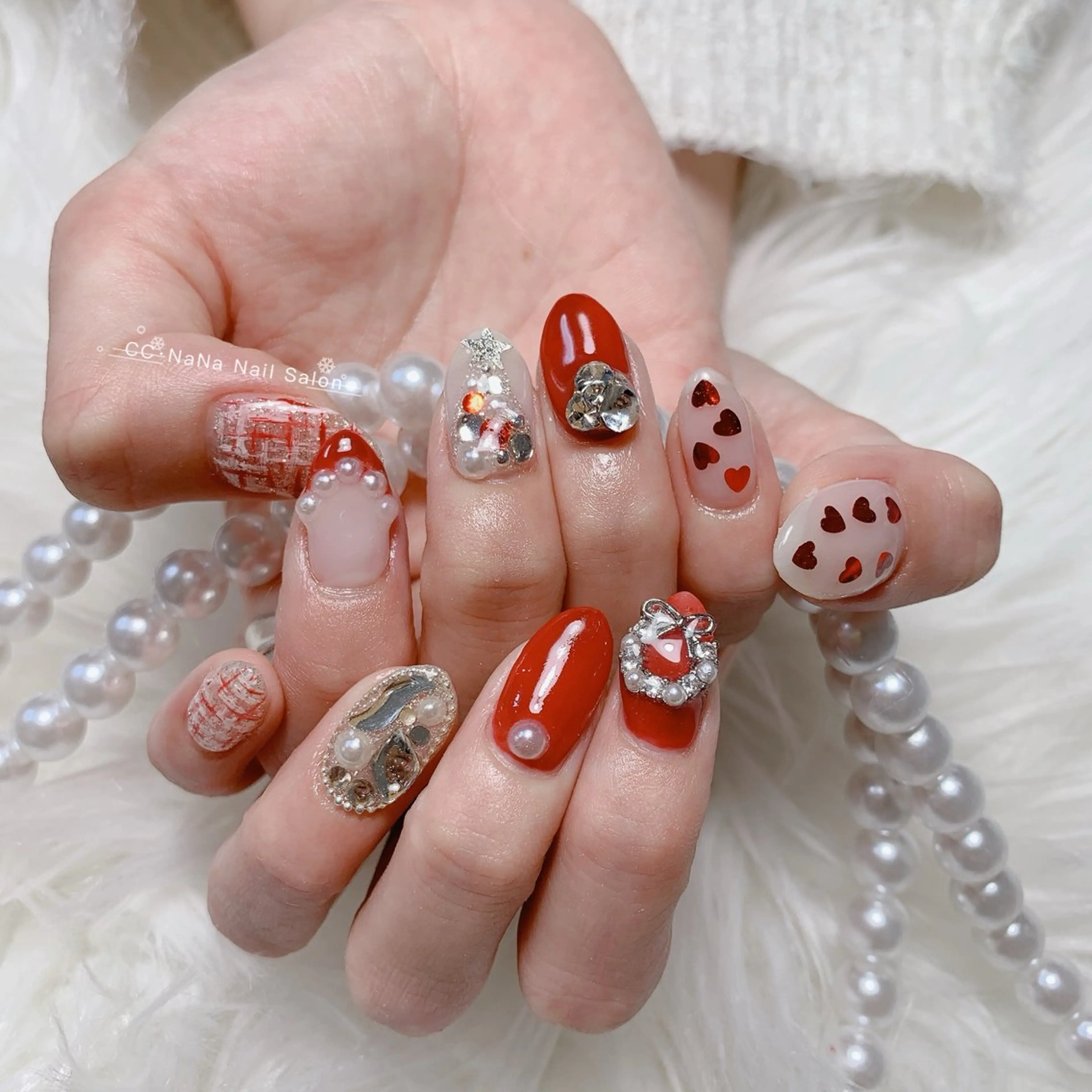 ネイル ハンドネイル 韓国風ワンホンネイル パラジェル🩵roのネイルデザイン