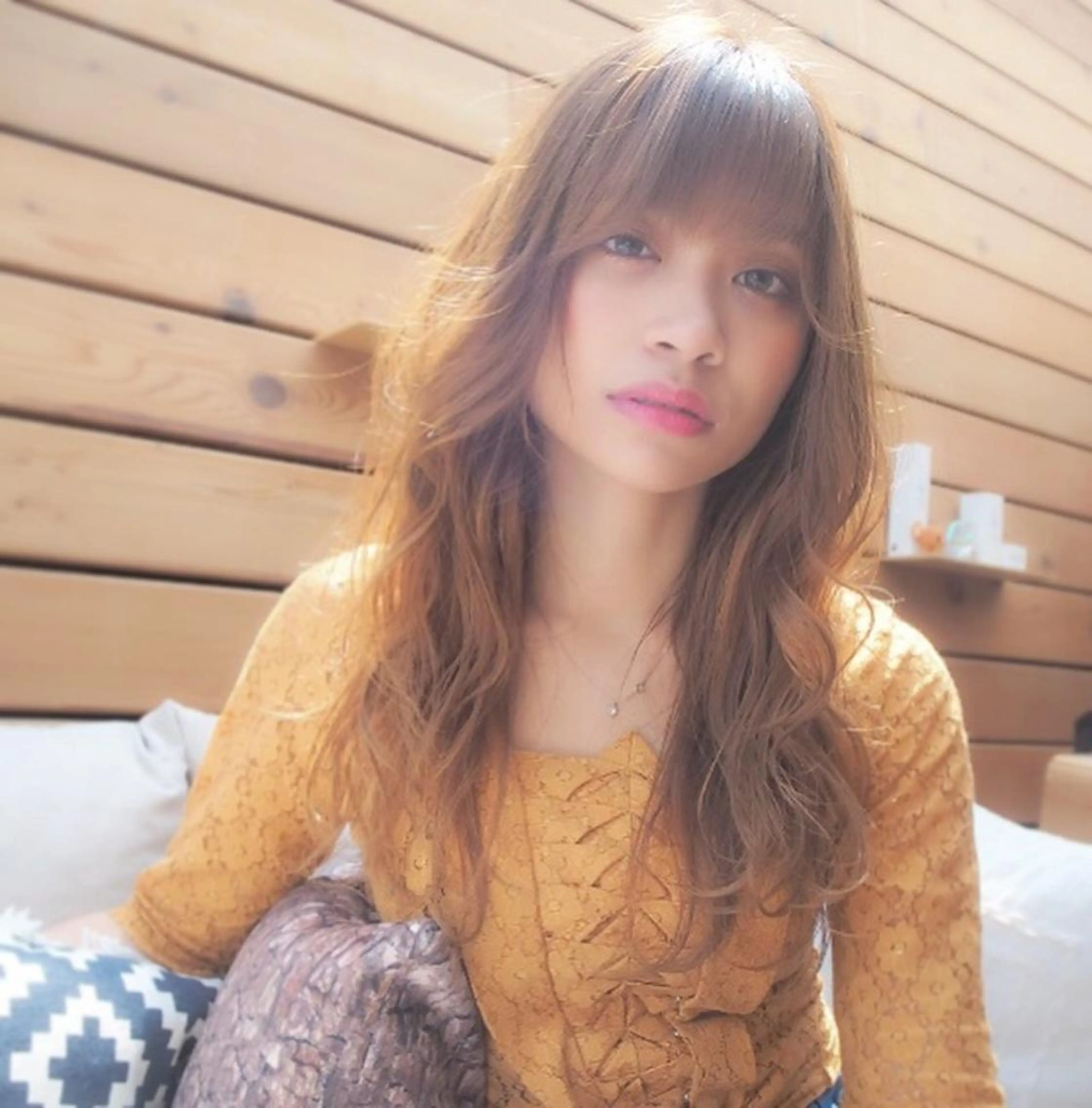 セミロング カラー パーマ ベージュカラー 🌈髪質改善💕 縮毛矯正✨青木まで✨のヘアスタイル