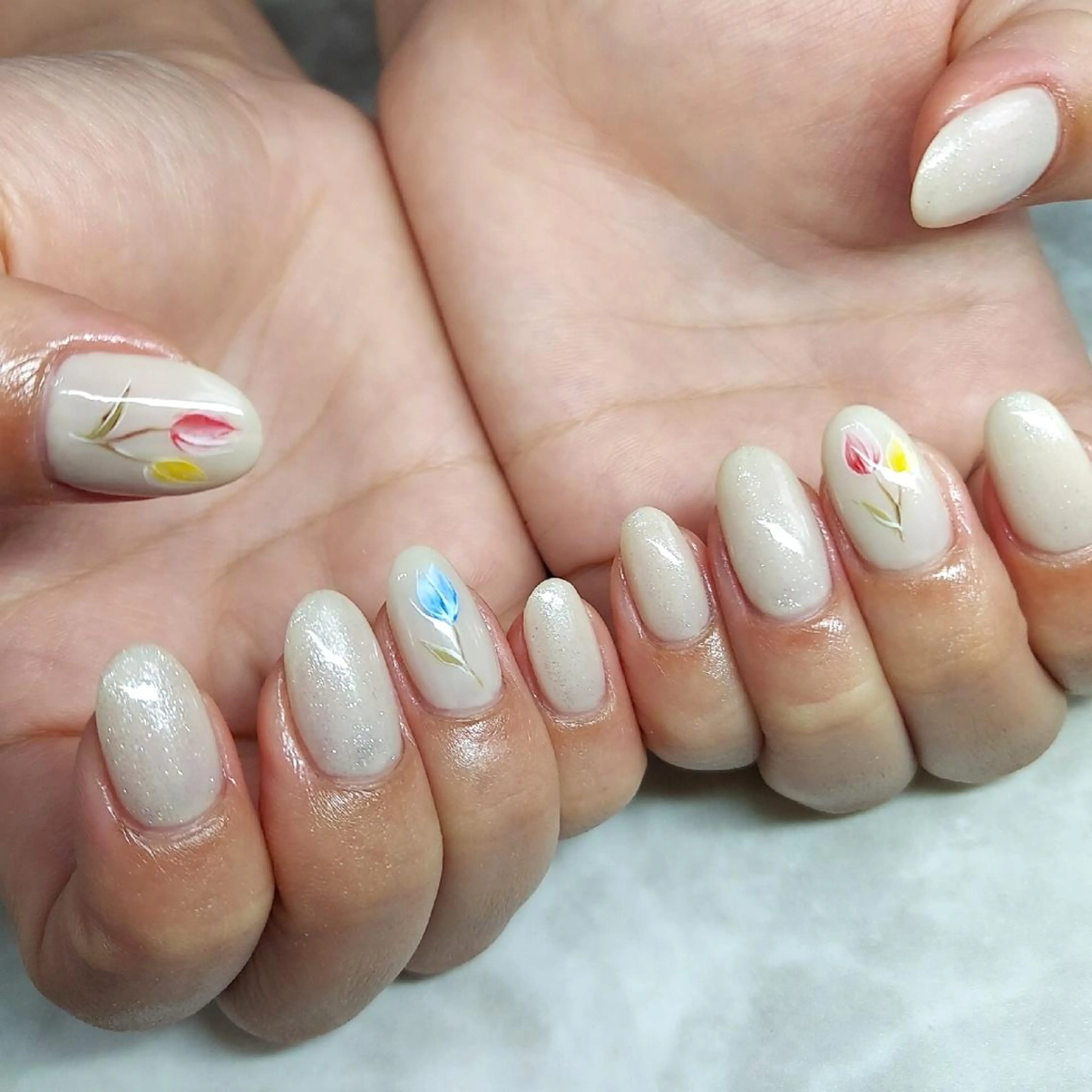 ネイル フラワーネイル マグネットネイル ミラーネイル ニュアンスネイル ハンドネイル 栗東駅 徒歩10分 ネイルサロン ディアのネイルデザイン