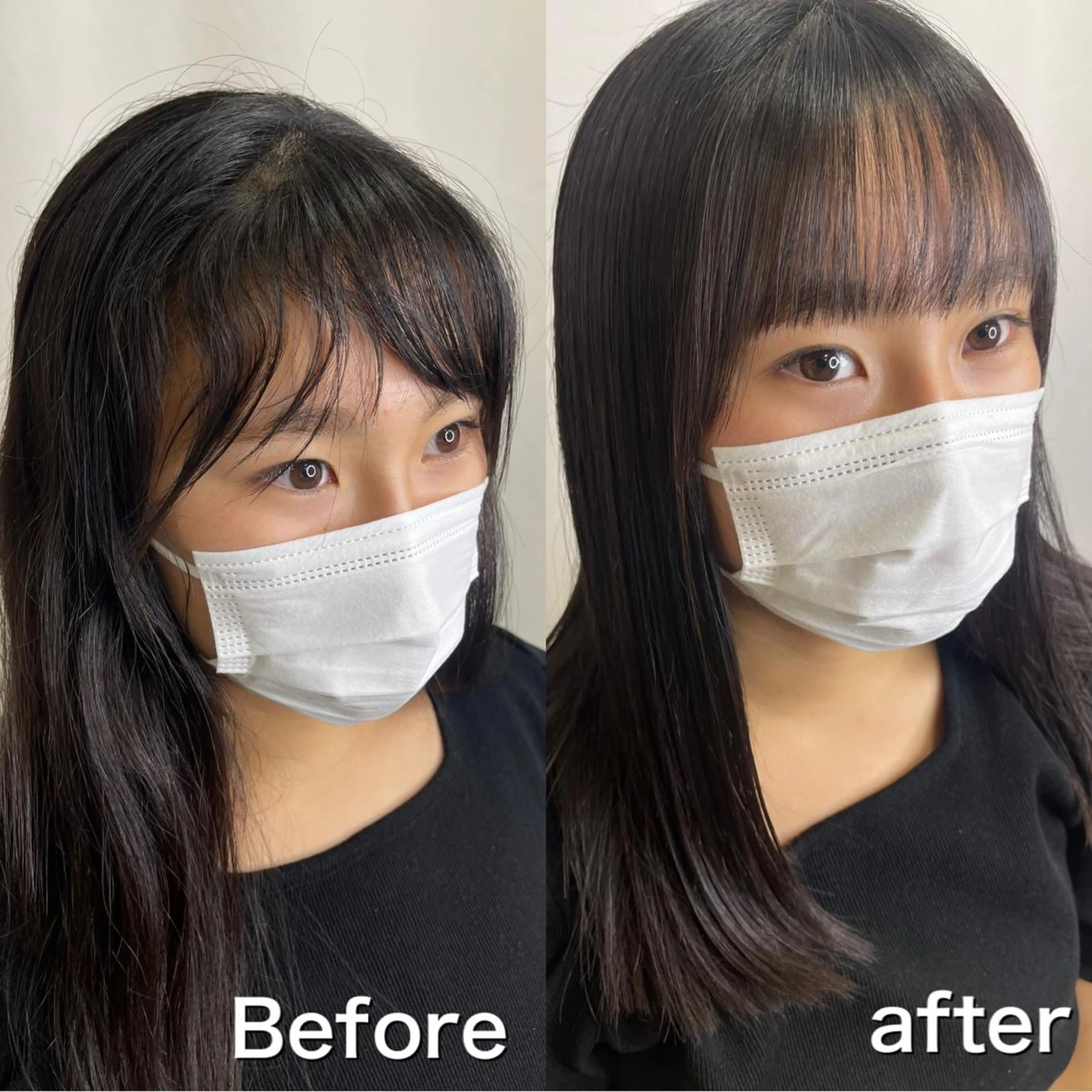 💝あの気になる前髪の癖を時短解決🧡前髪縮毛矯正🧡+前髪カットの写真