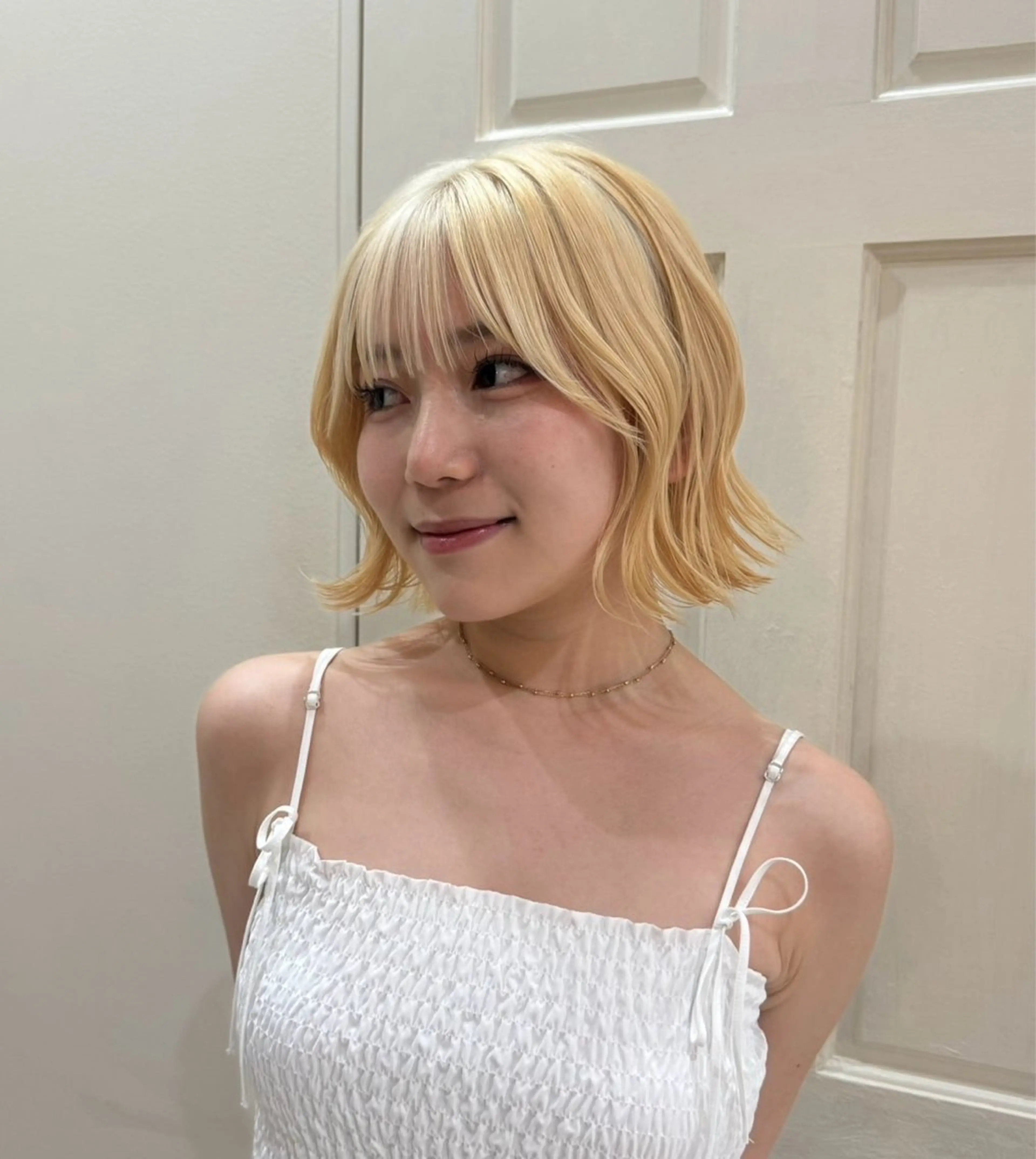 ミディアム ヘアカラー Belle 新宿所属・清野　花音/ レイヤーカットのヘアスタイル