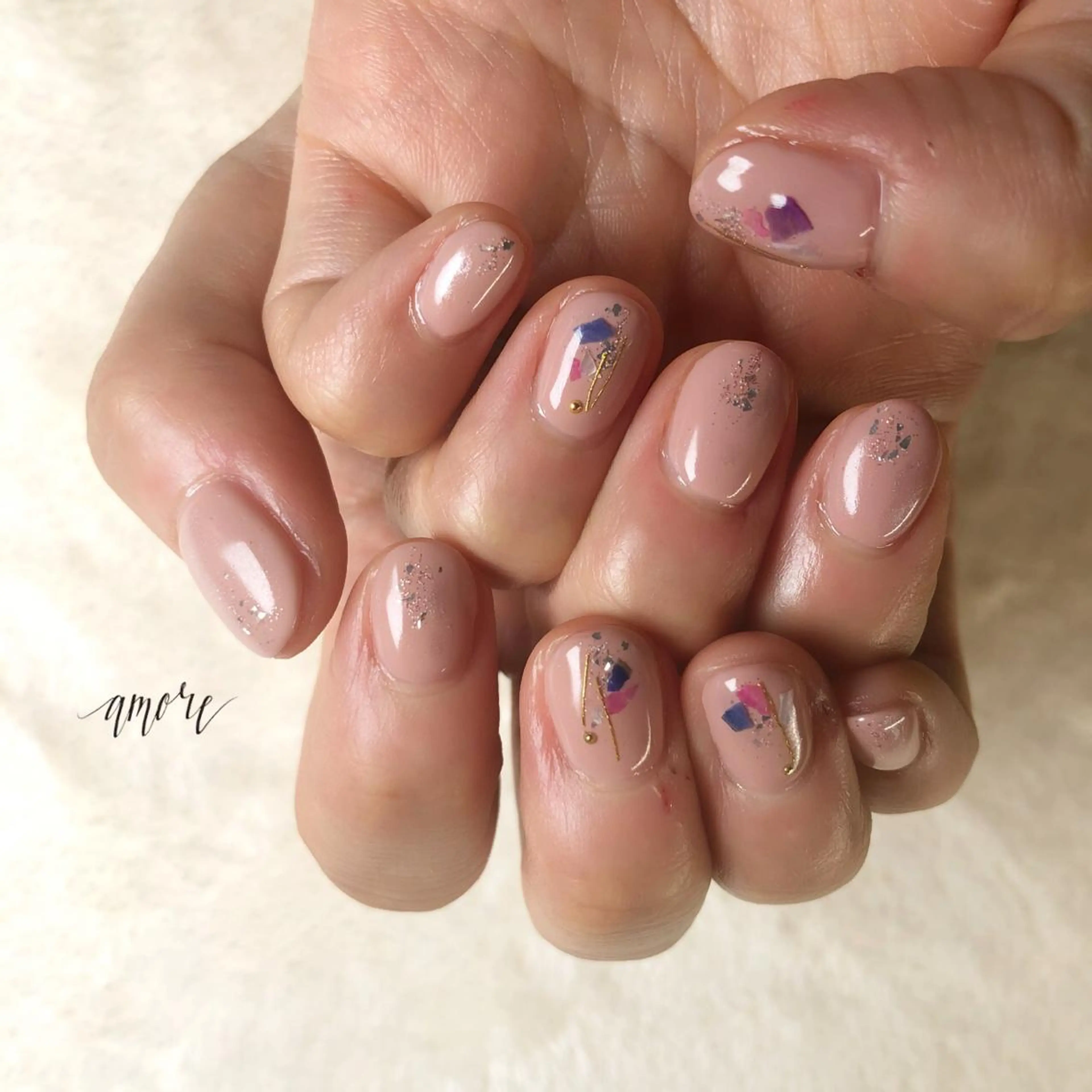 ネイル ジェルネイル ミラーネイル ニュアンスネイル 春ネイル You kyehwaのネイルデザイン