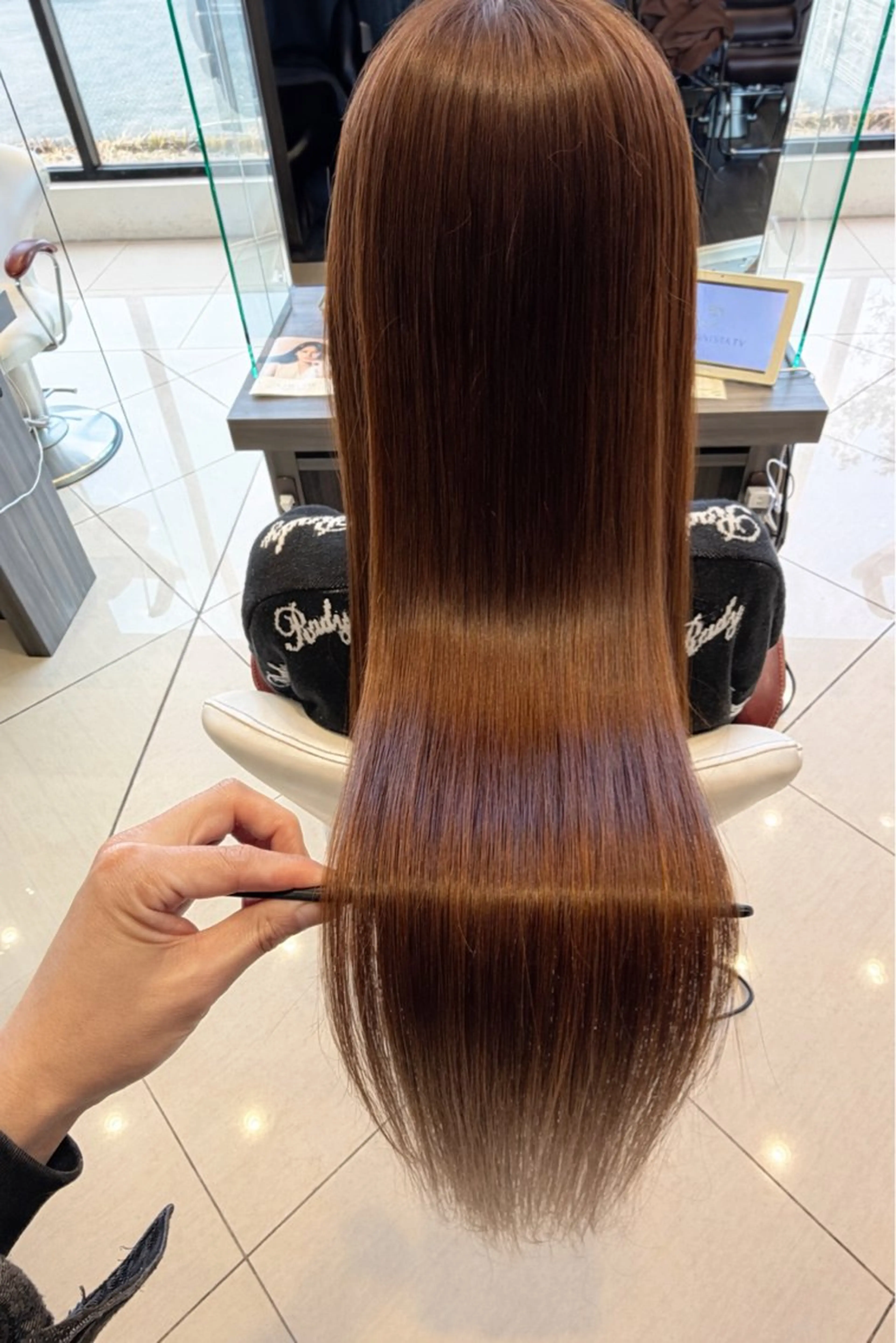 ロング 縮毛矯正 縮毛矯正 美髪矯正/髪質改善/ 艶レイヤー 古畑佑悟のヘアスタイル