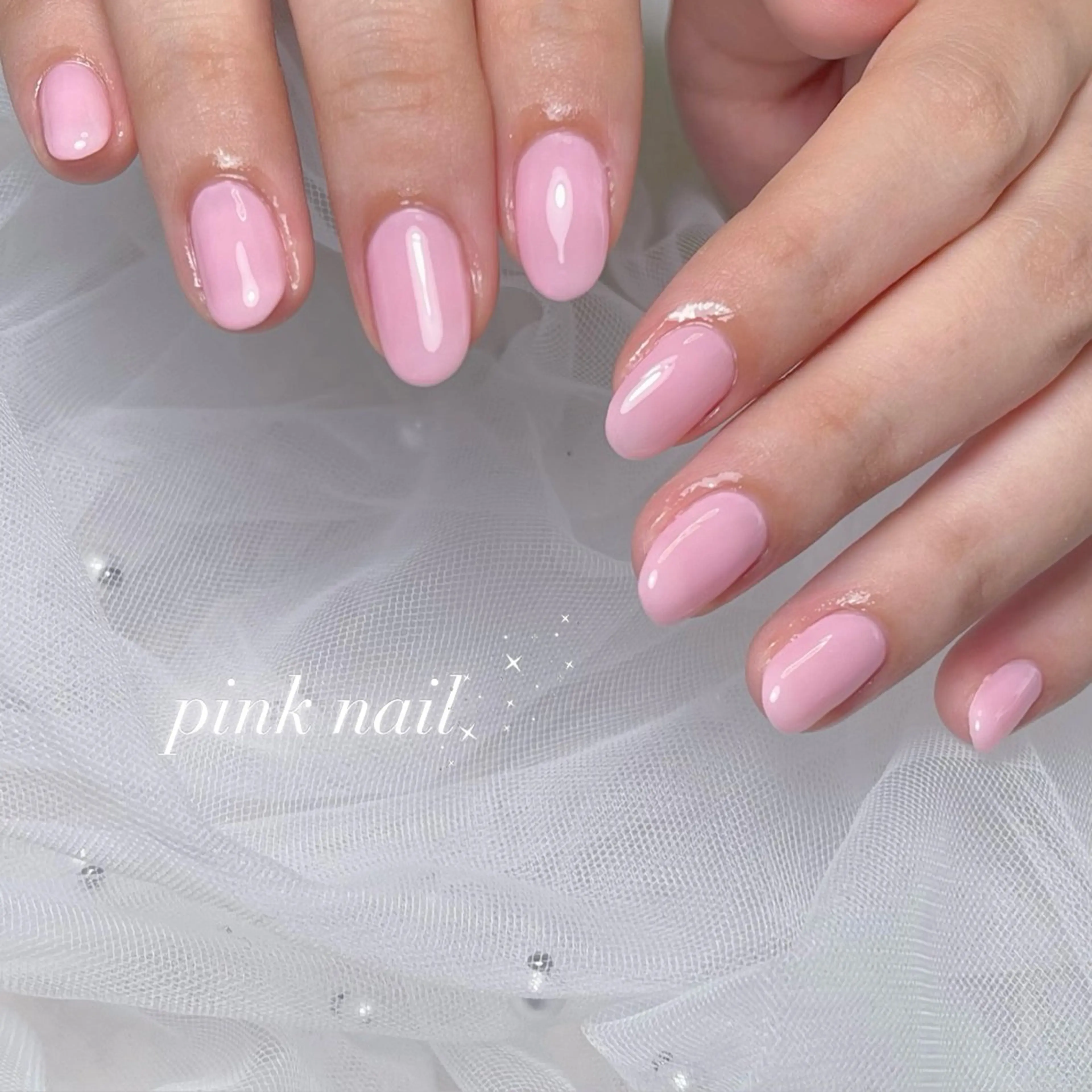 ネイル 長さ出し ジェルネイル 韓国ネイル ワンカラーネイル パラジェル ハンドネイル RE SALONのネイルデザイン