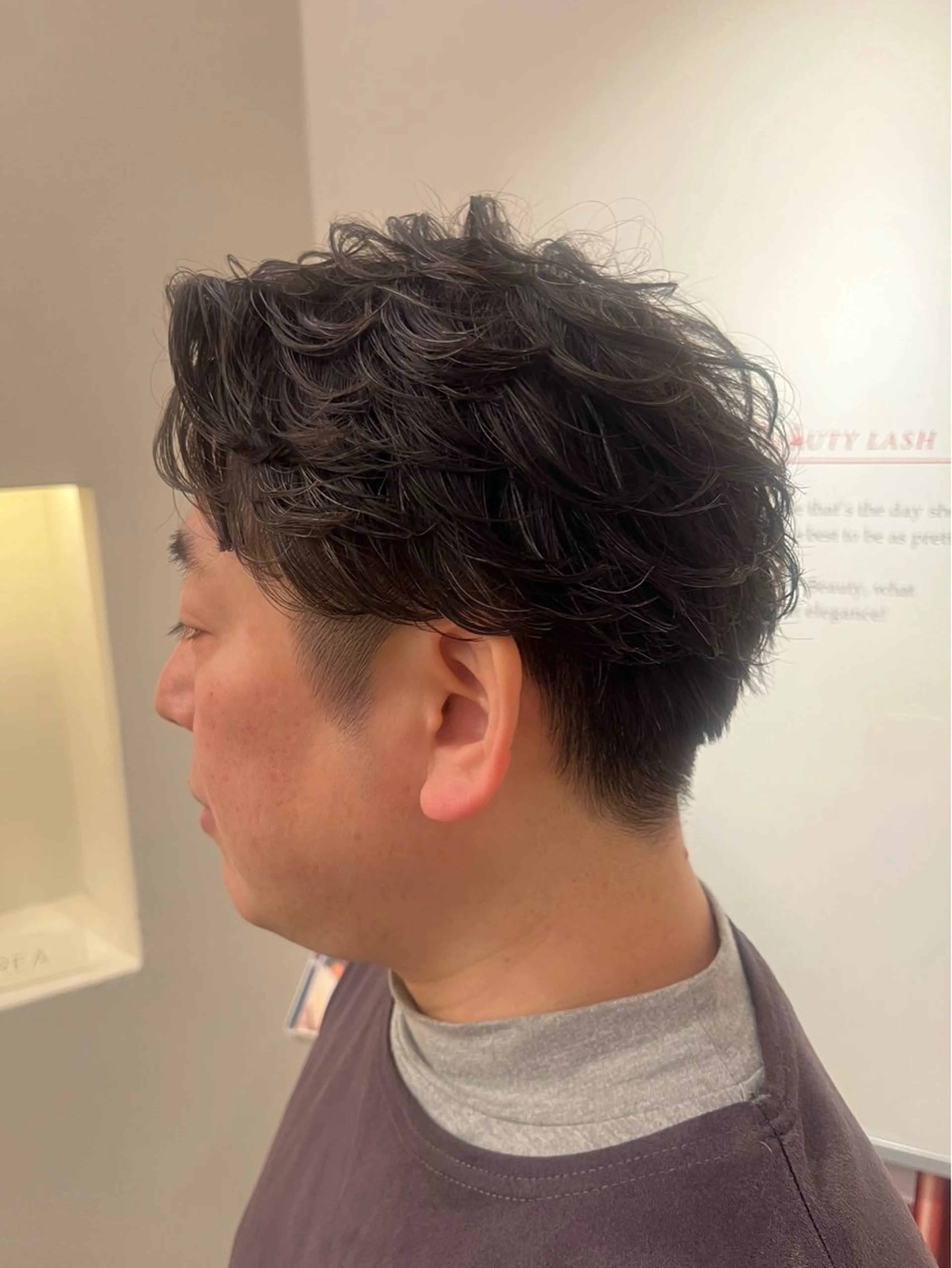 ショート パーマ メンズ メンズパーマ ニュアンスパーマ カット パーマ メンズパーマ 特化/京橋/栗野のヘアスタイル