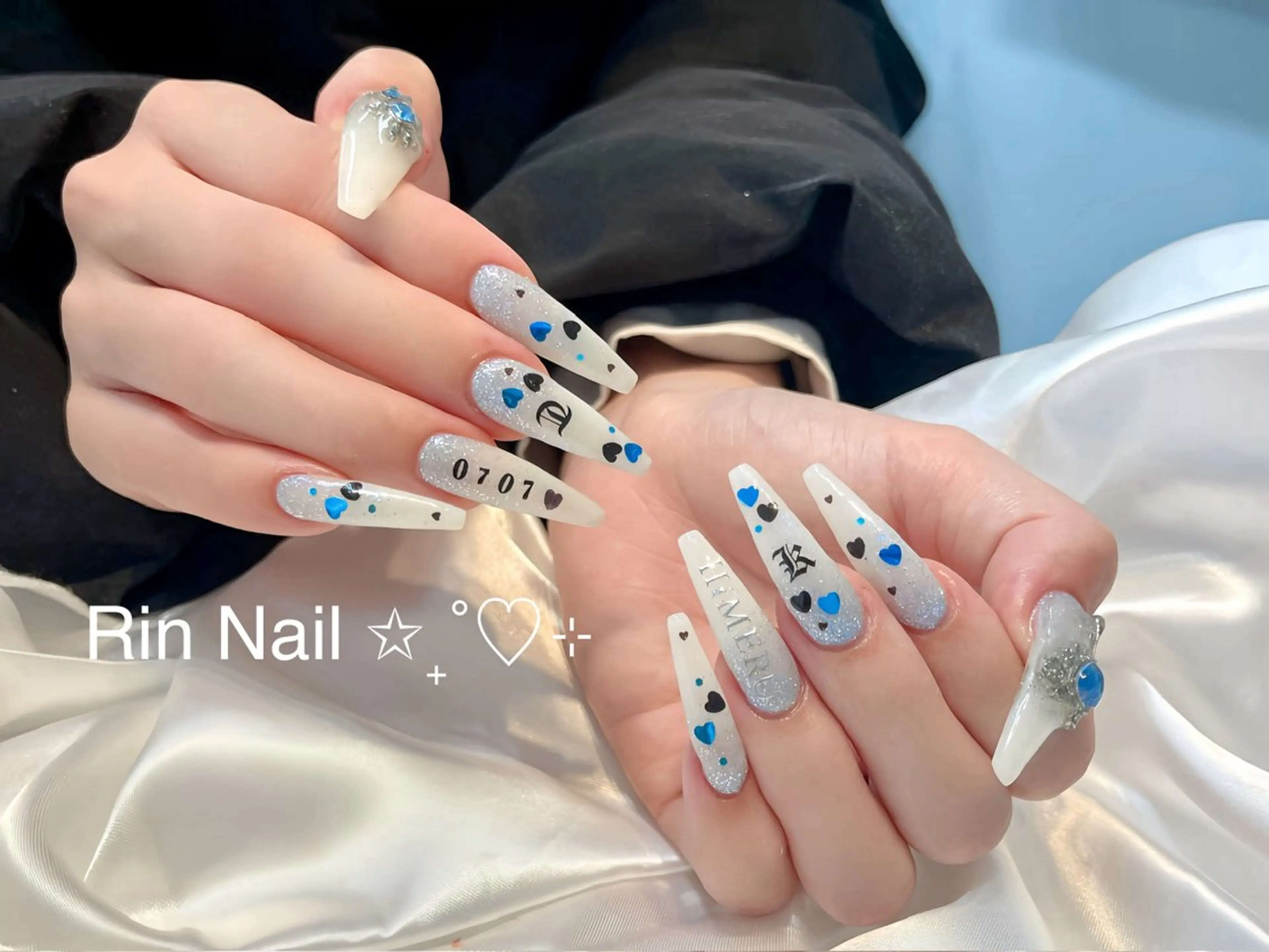 ネイル アートネイル ジェルネイル ロングネイル ニュアンスネイル スカルプネイル ハンドネイル Rin Nail 新大久保店のネイルデザイン