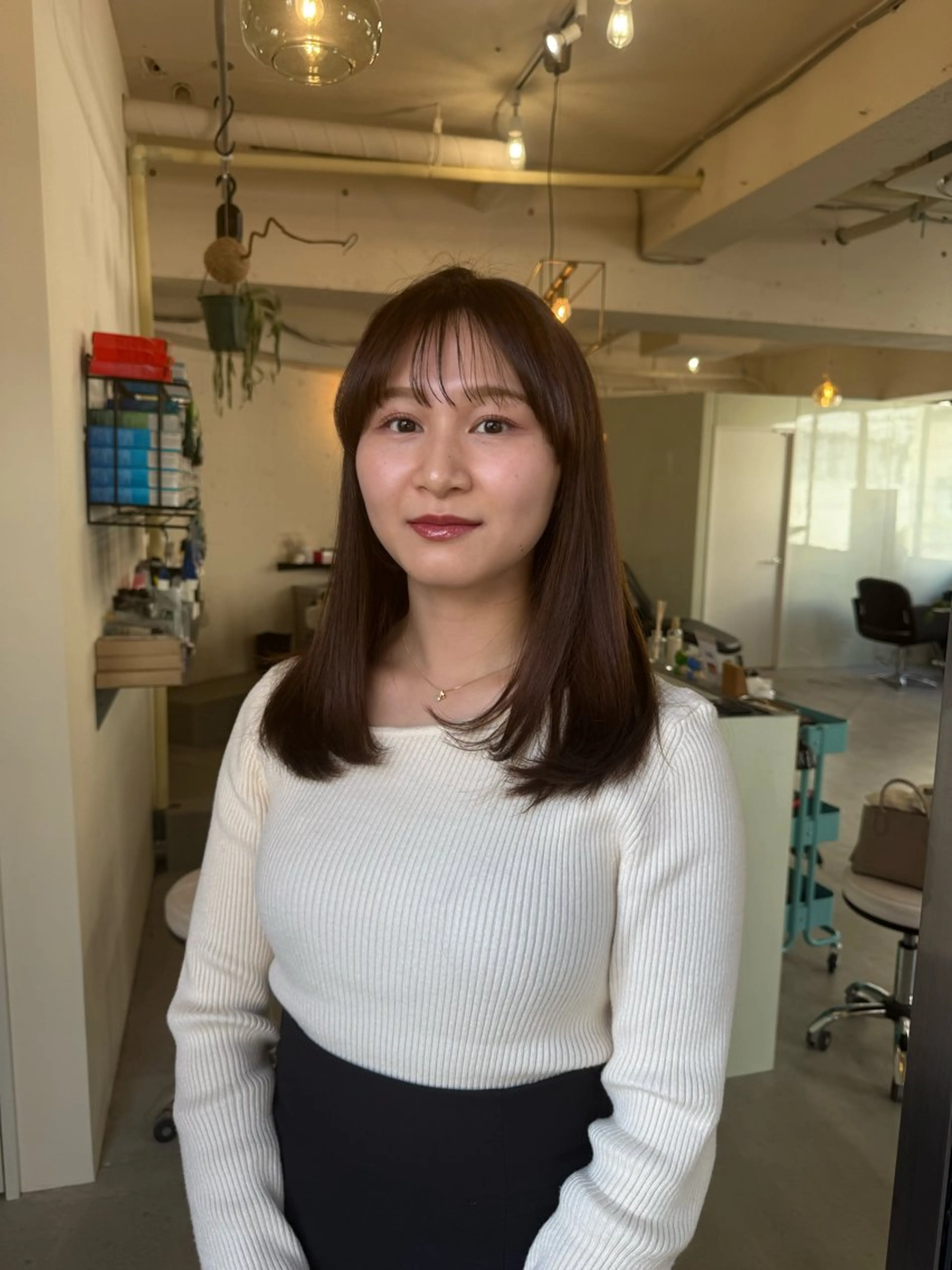 ミディアム カラー ヘアアレンジ カット ヘアカラー トリートメント pino代表ナガタ ユースケ/荻窪美容室のヘアスタイル