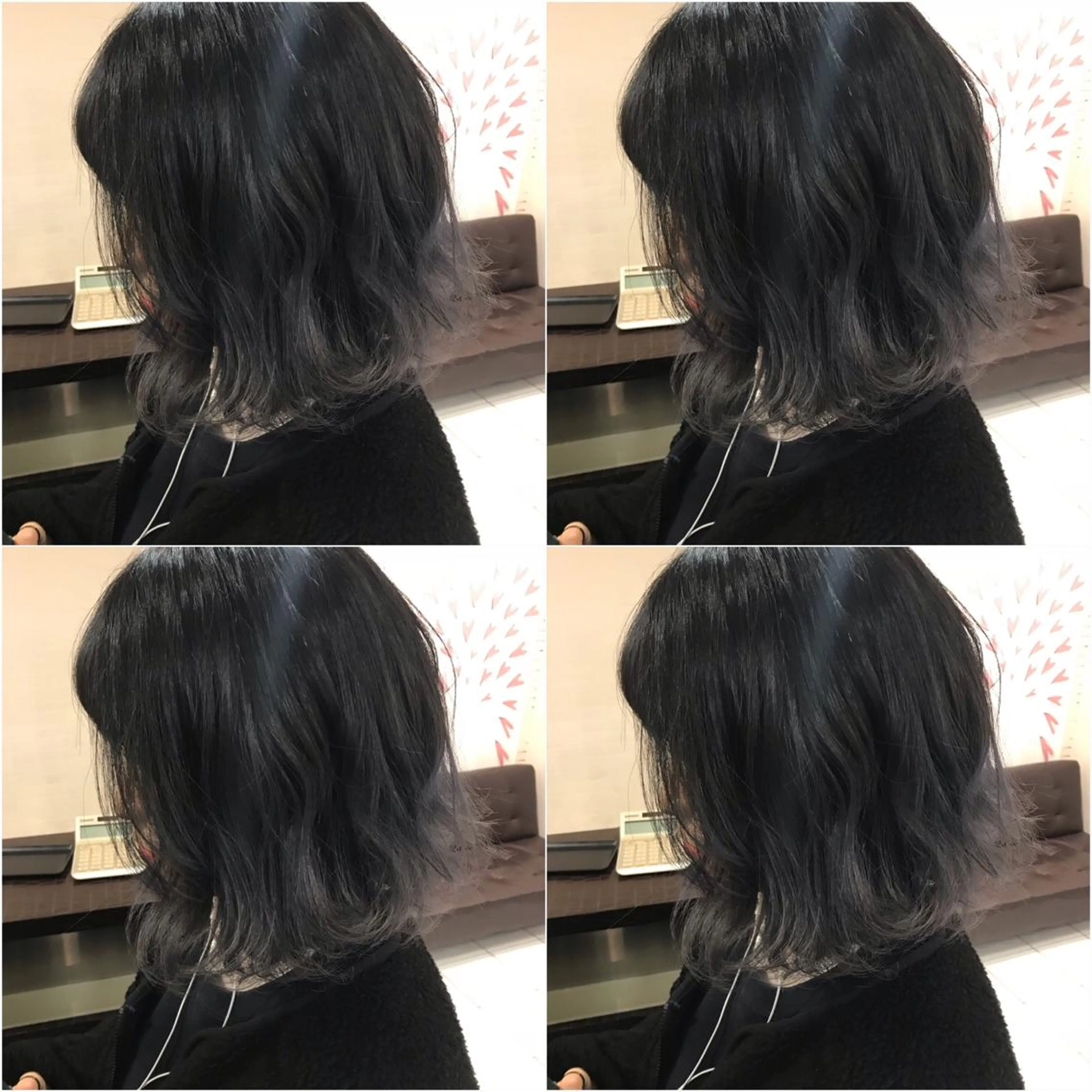 ミディアム カラー パーマ ヘアアレンジ メンズ キッズ ネイル マツエク・マツパ 黒髪 グラデーションカラー グラデーション 神山 昌子のヘアスタイル
