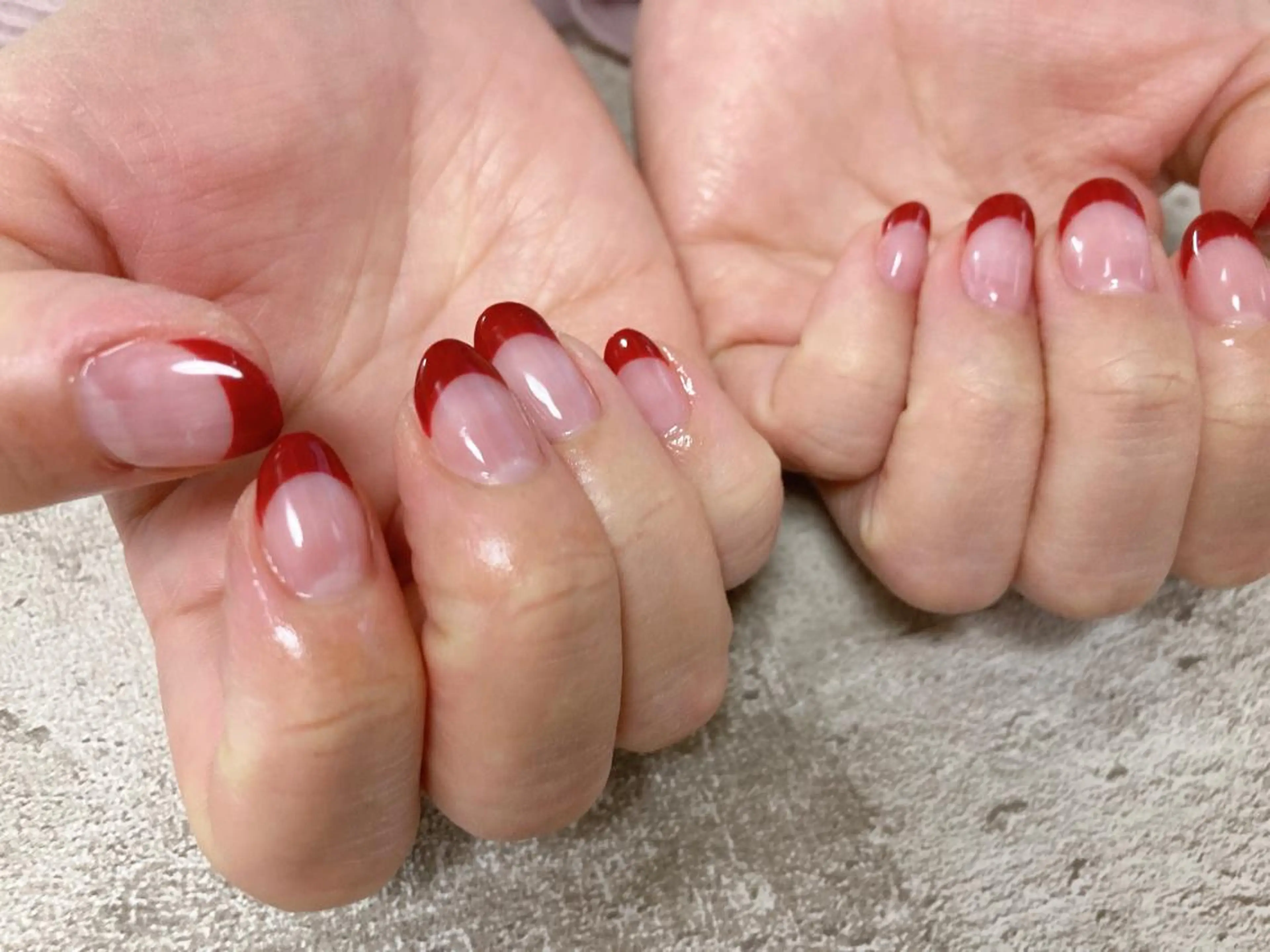 ネイル ボルドー フレンチネイル mogunail &blowのネイルデザイン