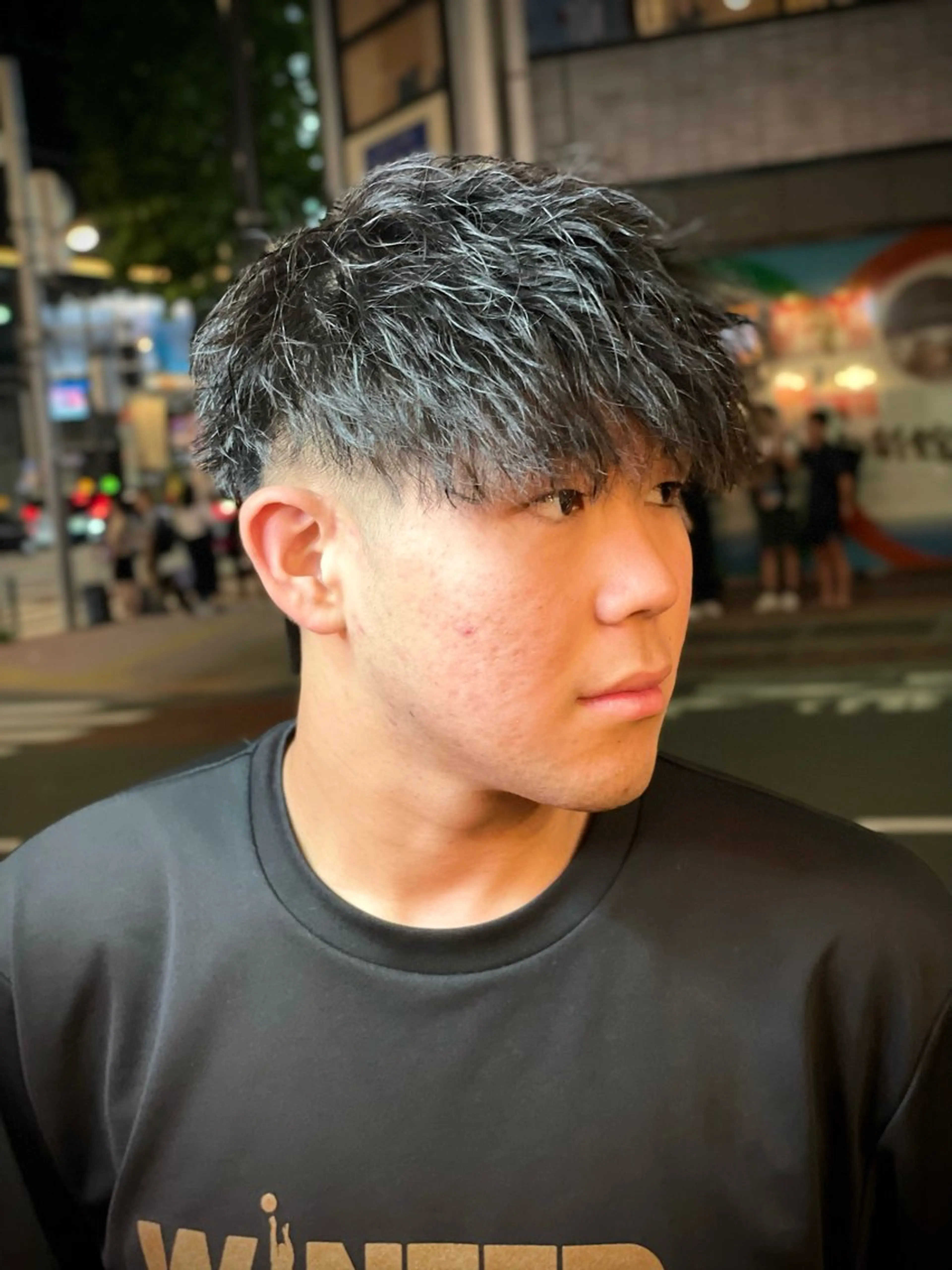 ショート パーマ メンズ 浅見 天翔のヘアスタイル