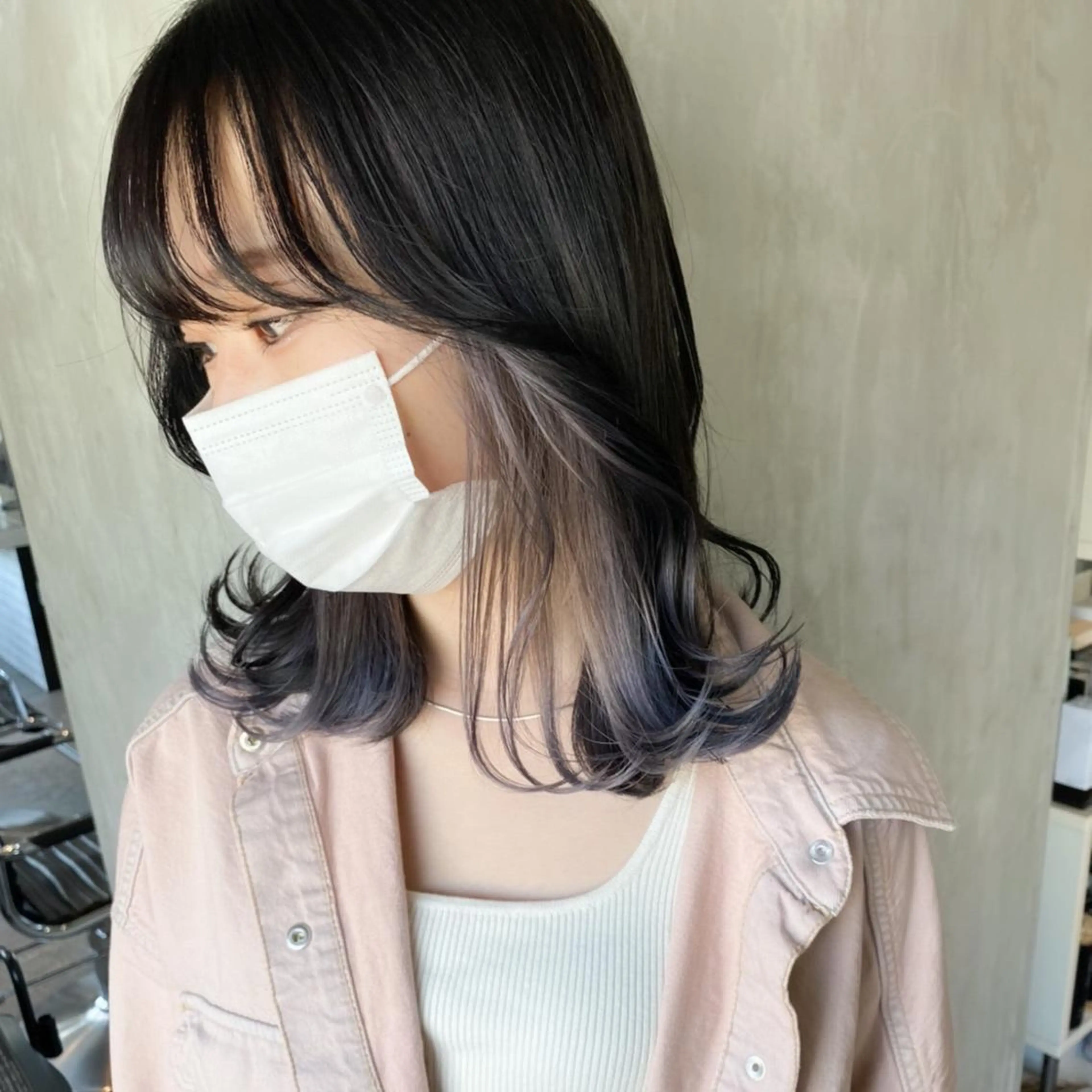 ミディアム カラー ブリーチ ヘアカラー トリートメント Life salon SAKURAのヘアスタイル