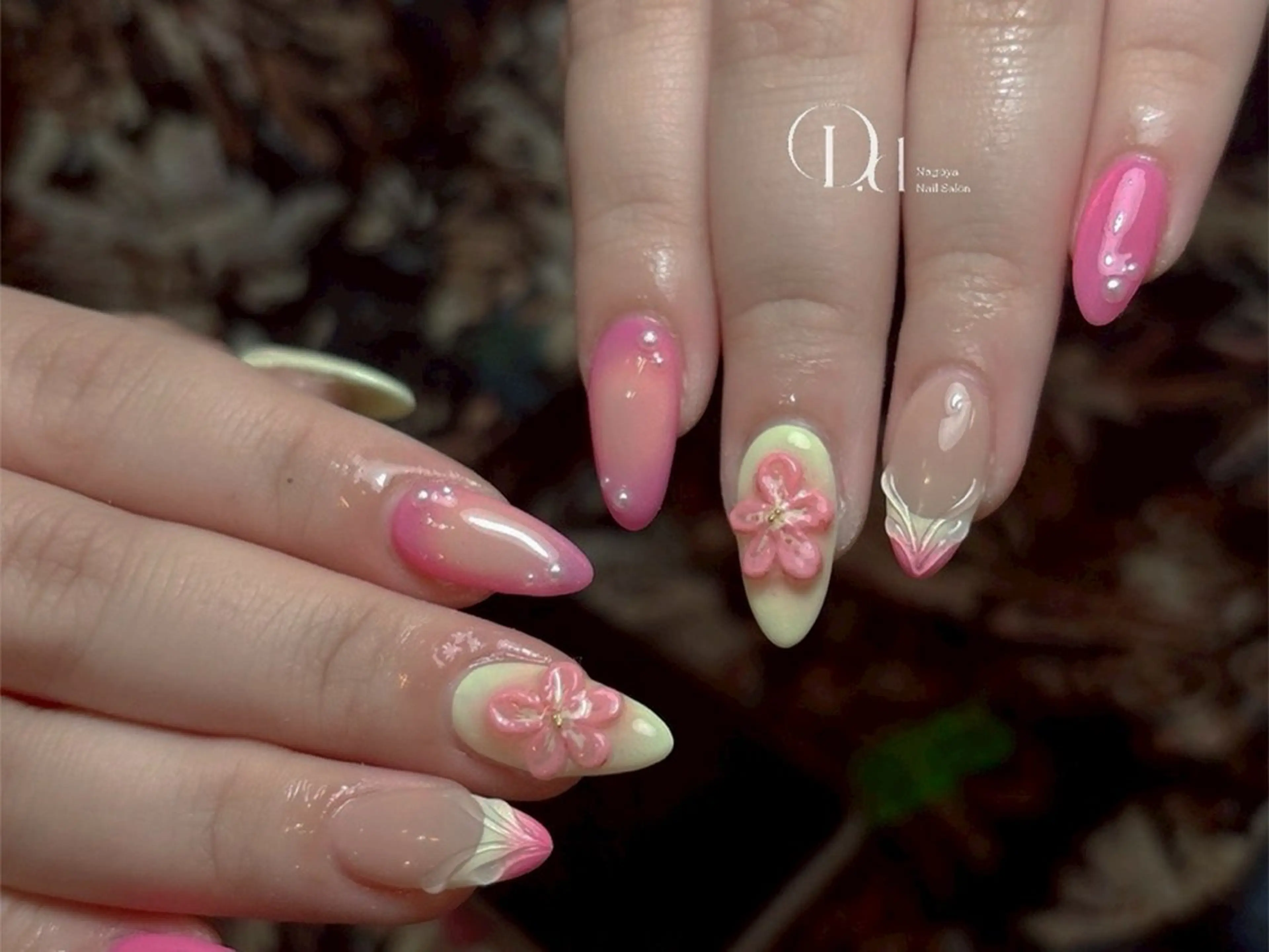 ネイル フットネイル フレンチネイル ジェルネイル ガーリー グラデーション ハンドネイル D.d Nail Moeのネイルデザイン