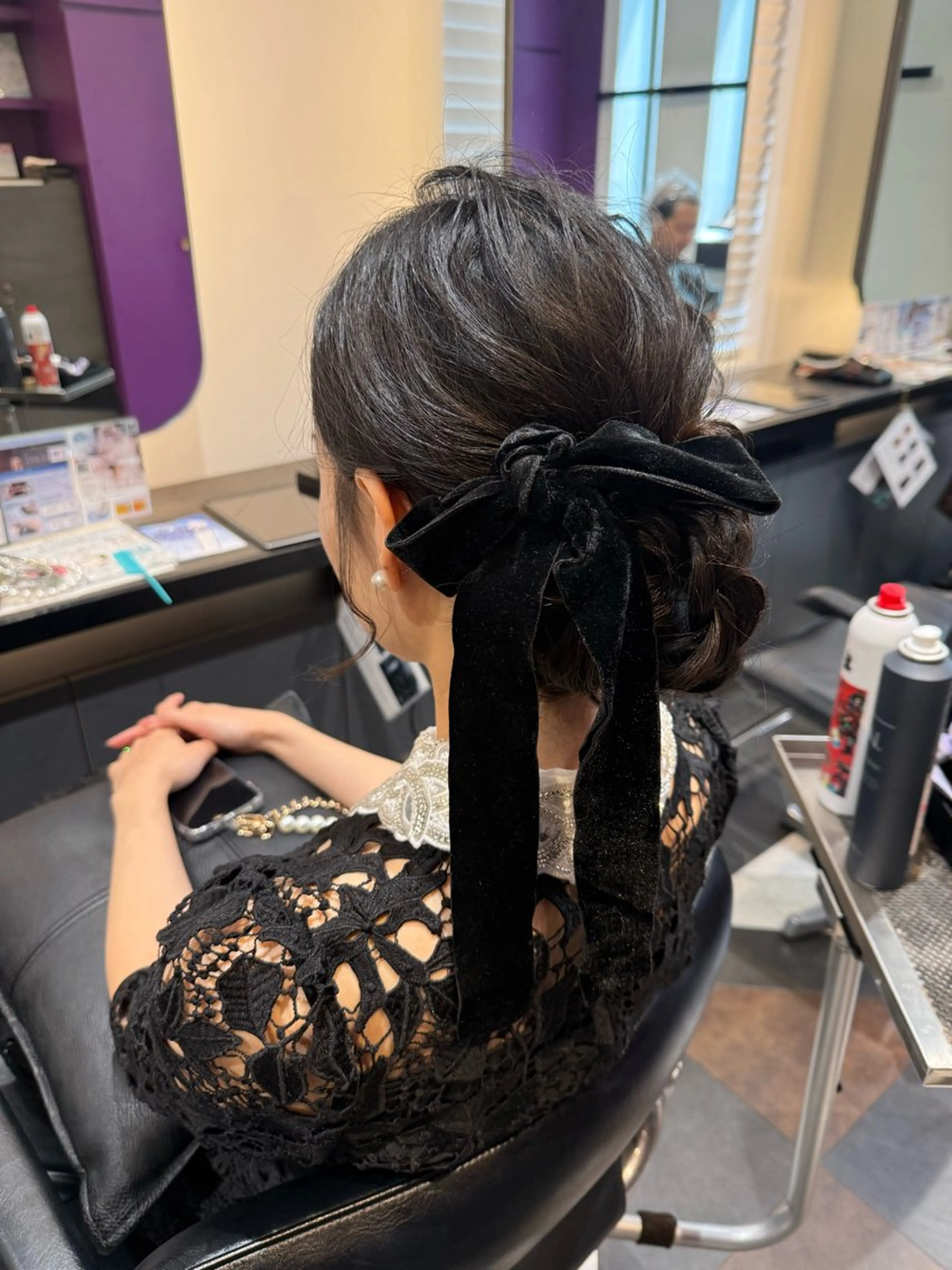 セミロング ヘアアレンジ 加藤 まりえのヘアスタイル