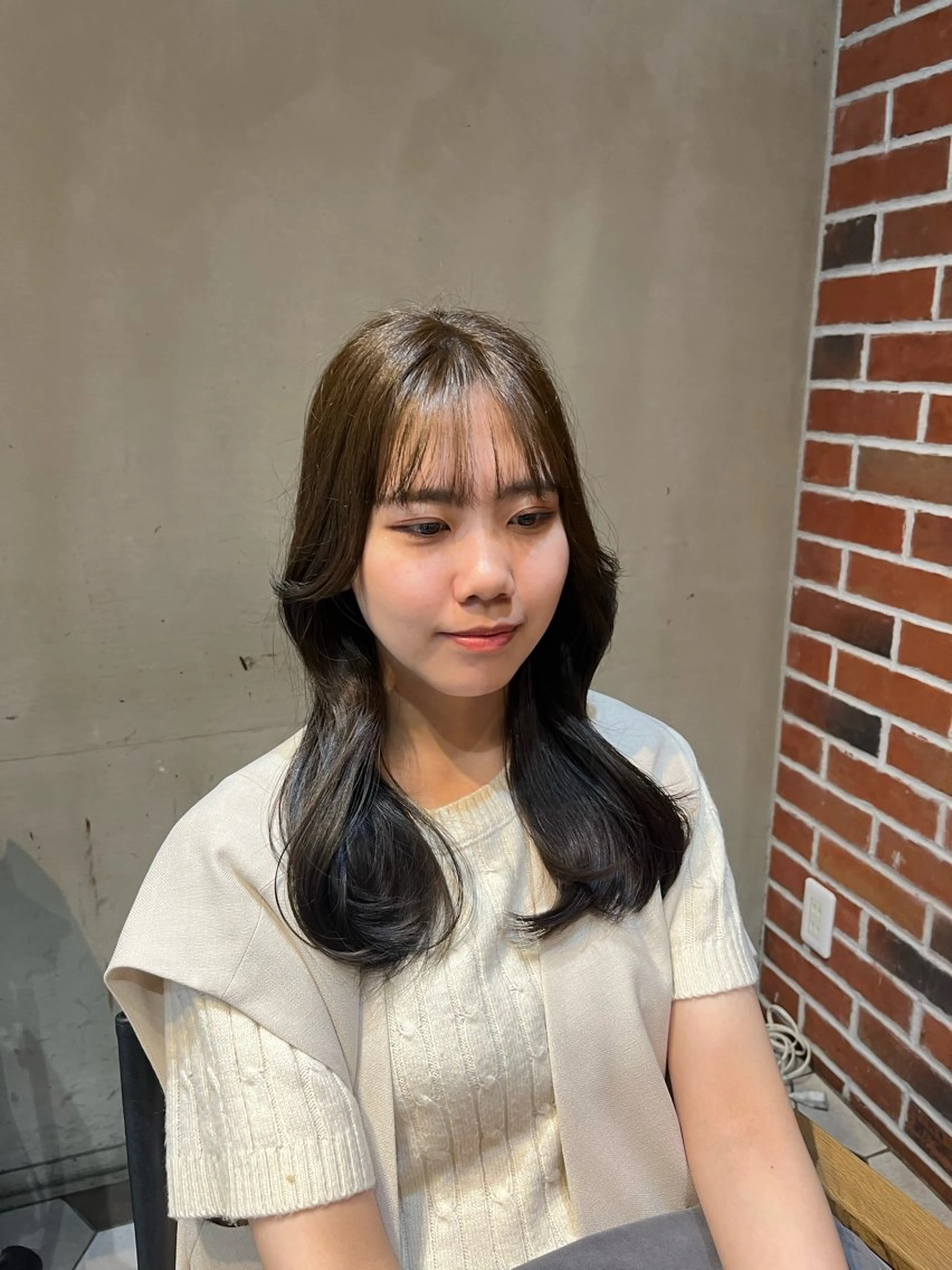 カラー 似合わせ顔まわり カット💛森尾真由美のヘアスタイル