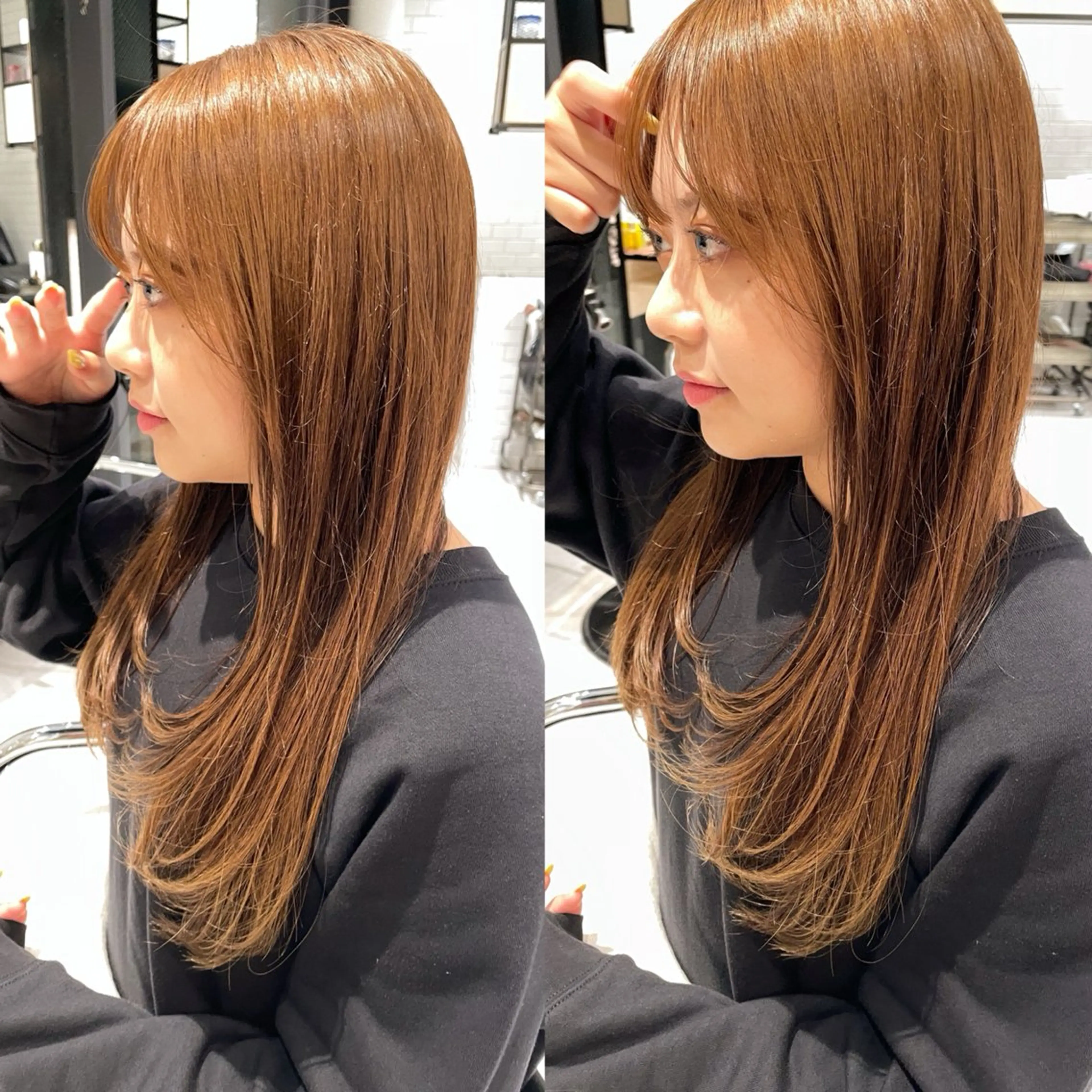 ロング カラー 佐野 えり奈のヘアスタイル