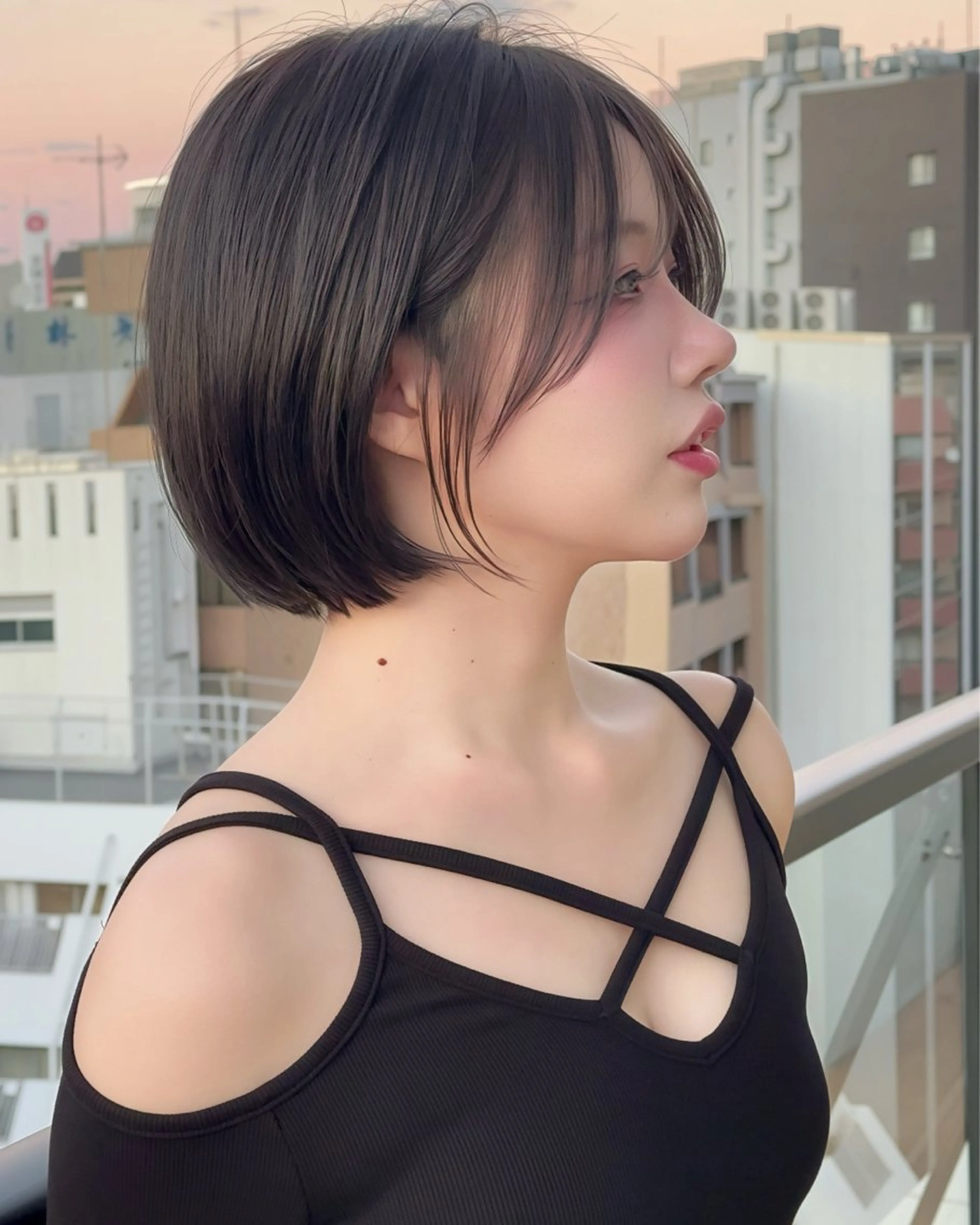ショート カラー 木元 瑛✂︎ボブのヘアスタイル