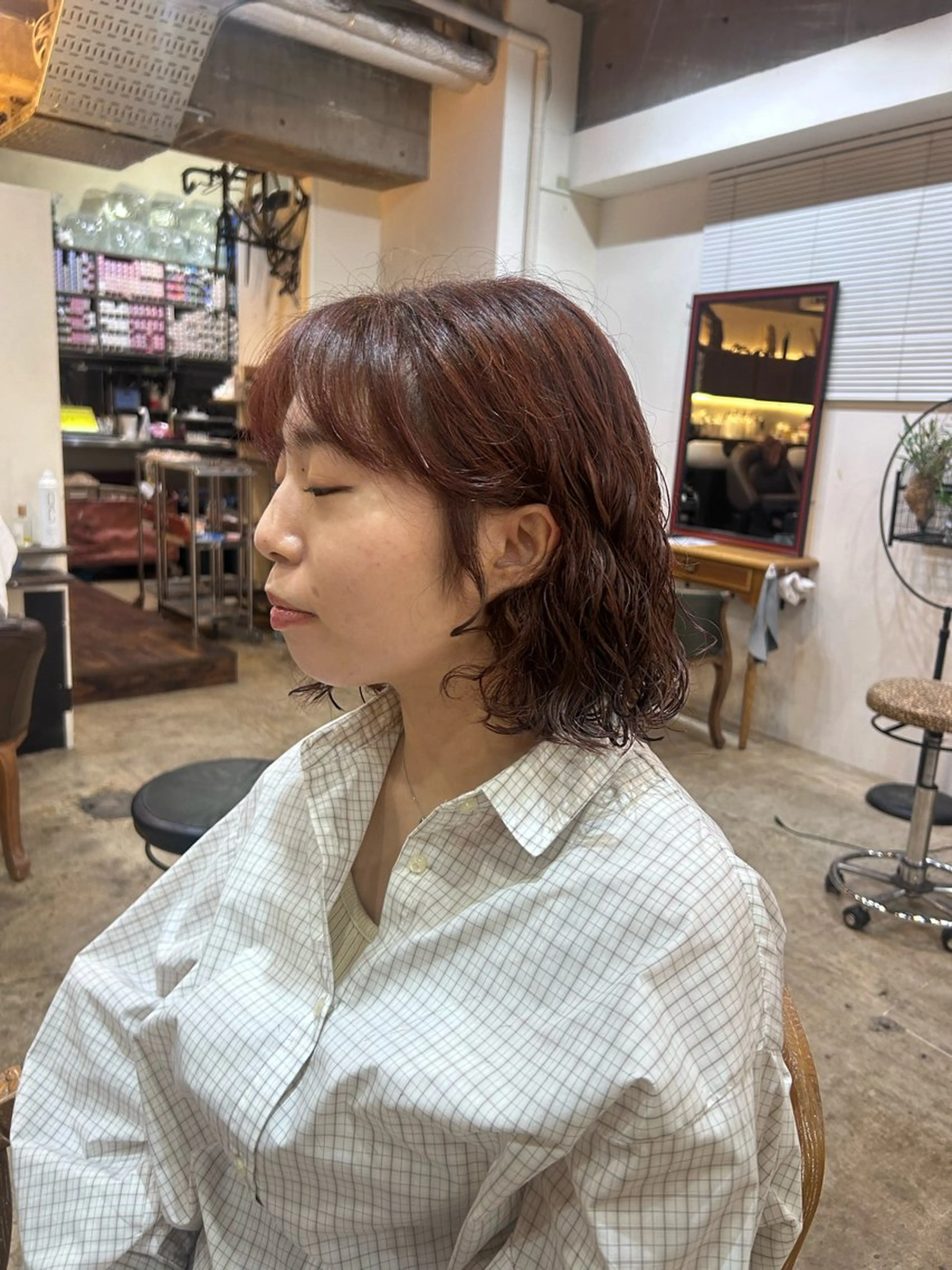 ショート カラー パーマ カット パーマ 松原 樹里のヘアスタイル