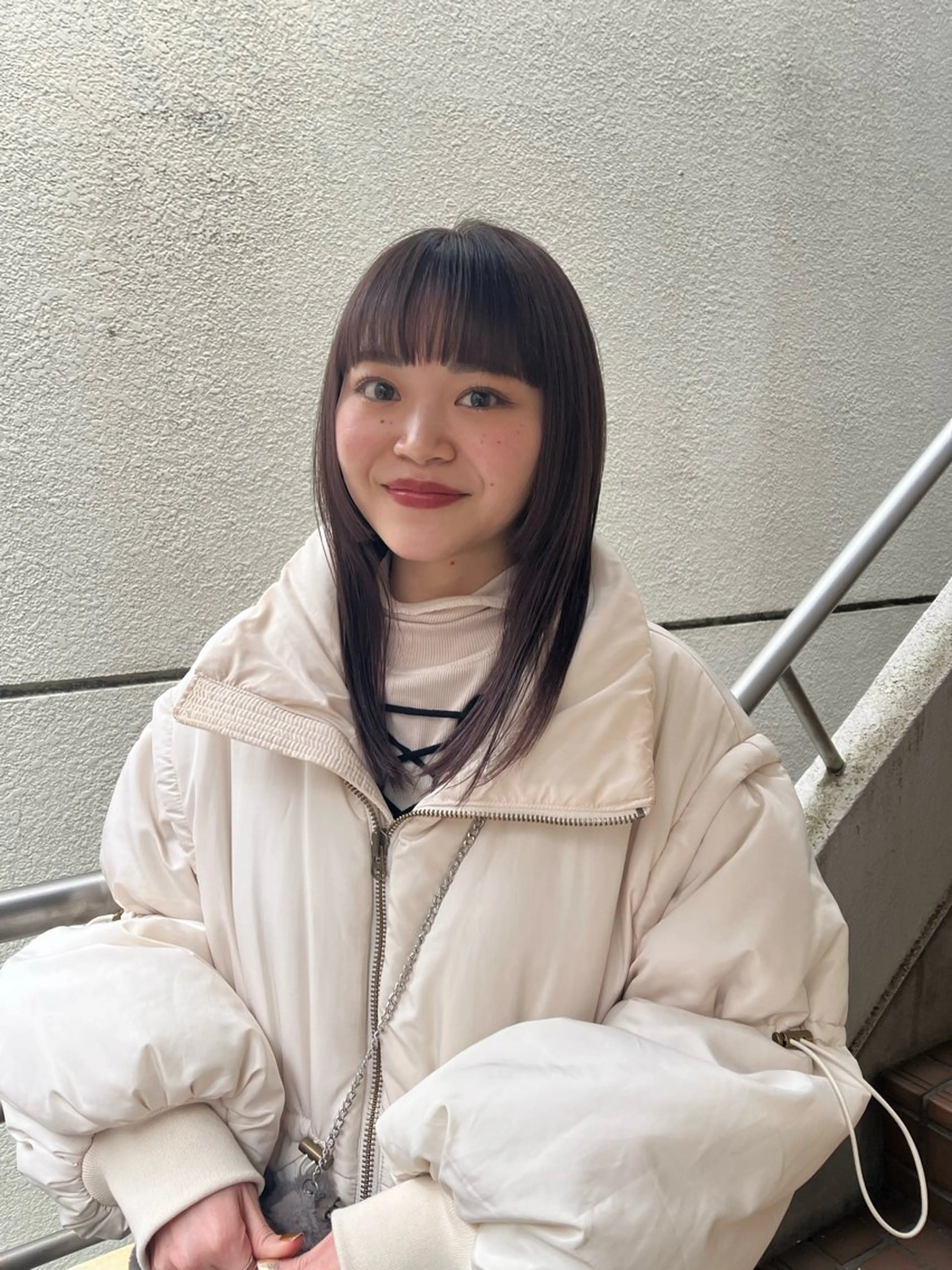 前髪カット+ケアカラー+Aujuaクイックトリートメントの写真