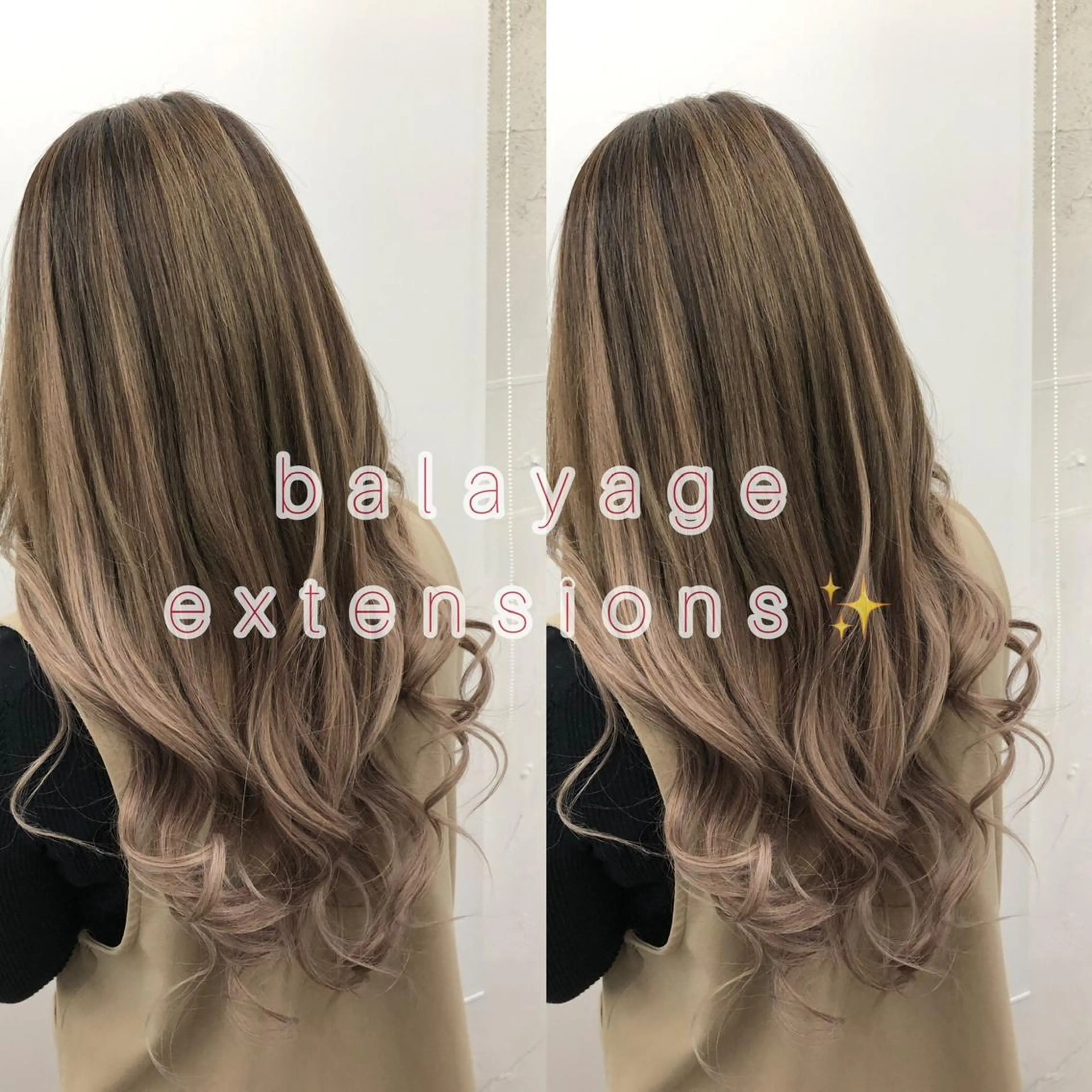 ロング カラー ヘアアレンジ バレイヤージュ ハイトーンカラー エクステ レイヤーカット ロング レイヤー/エクステ alpha下妻のヘアスタイル