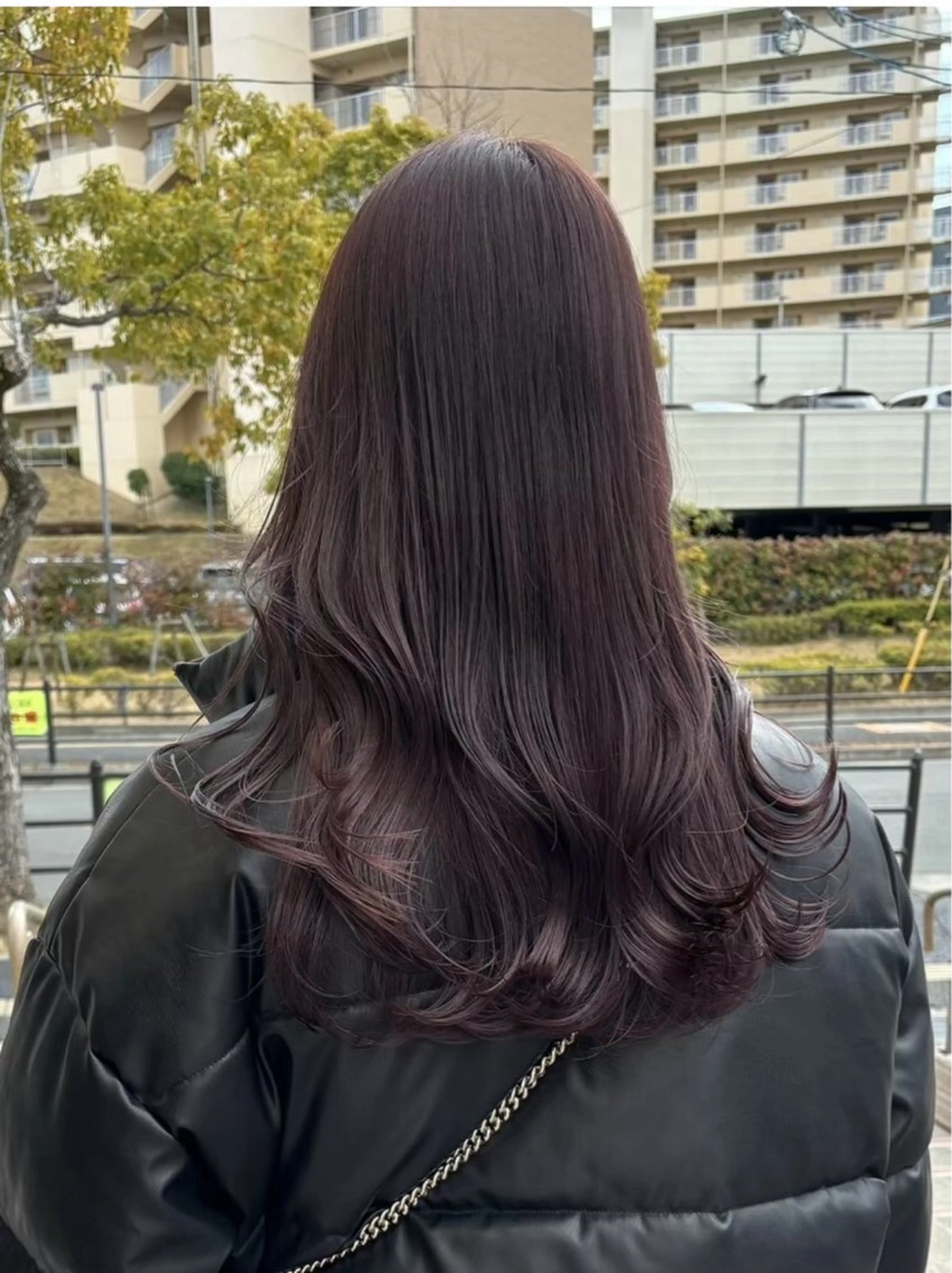 ロング パープルカラー ヘアカラー 【YOKE】　西田 乃那のヘアスタイル