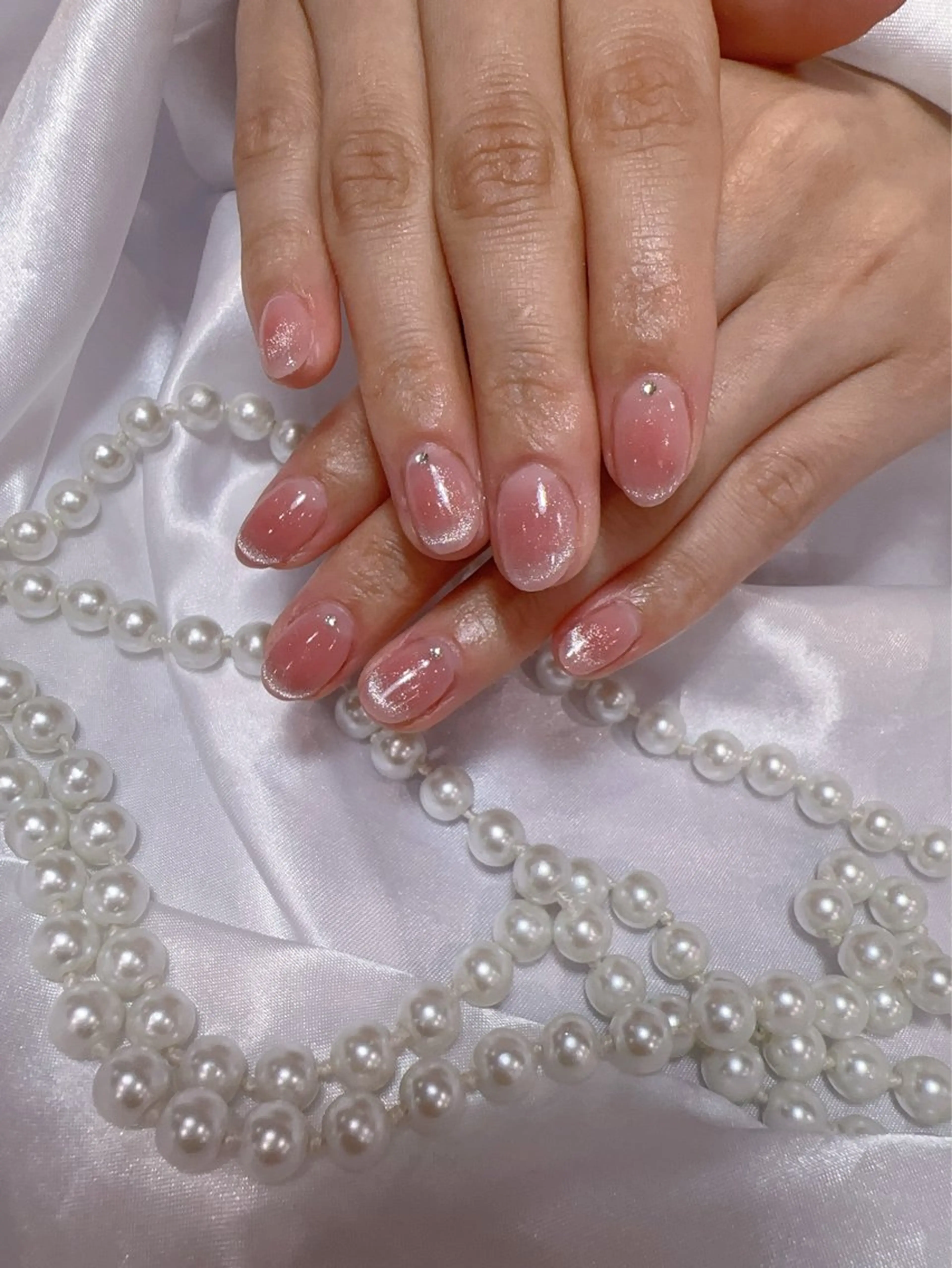 ネイル アートネイル フラッシュネイル フレンチネイル ジェルネイル ガラスフレンチ ハンドネイル You&Me Miyuのネイルデザイン