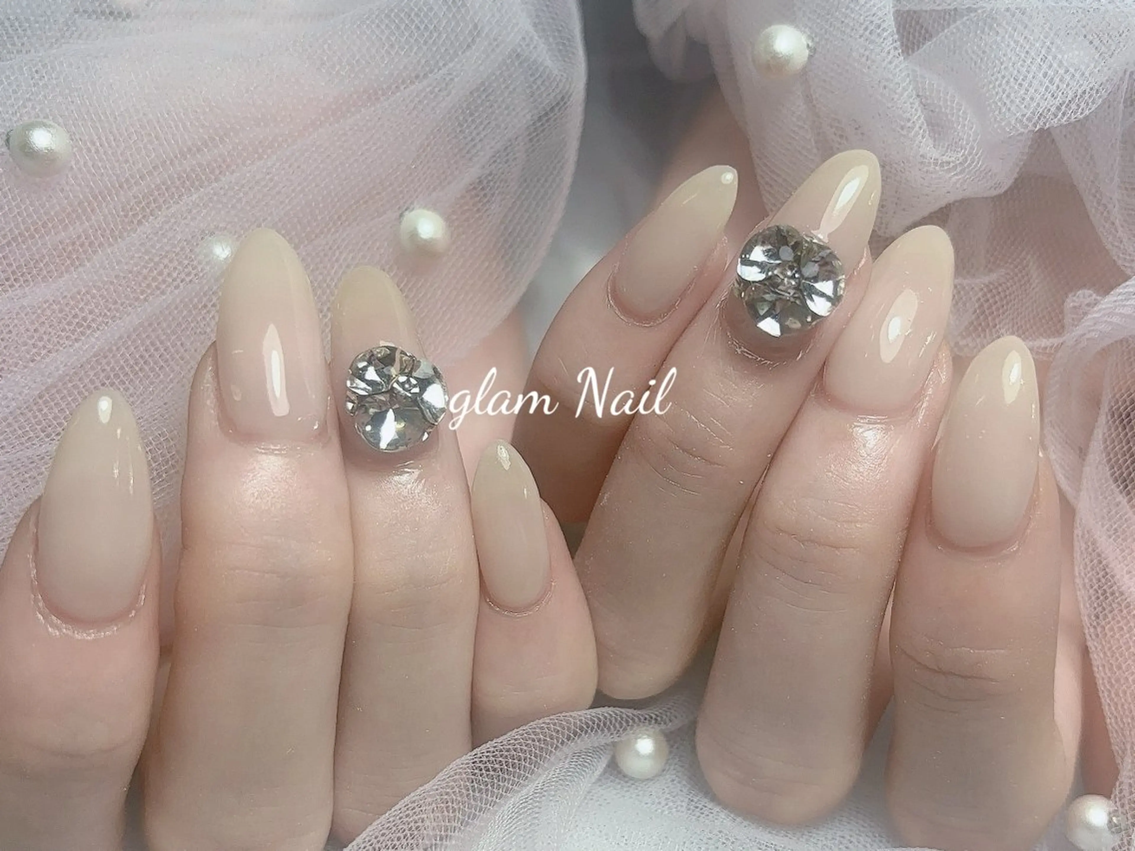 ネイル エツメ💅 長さだし🎀デザインのネイルデザイン