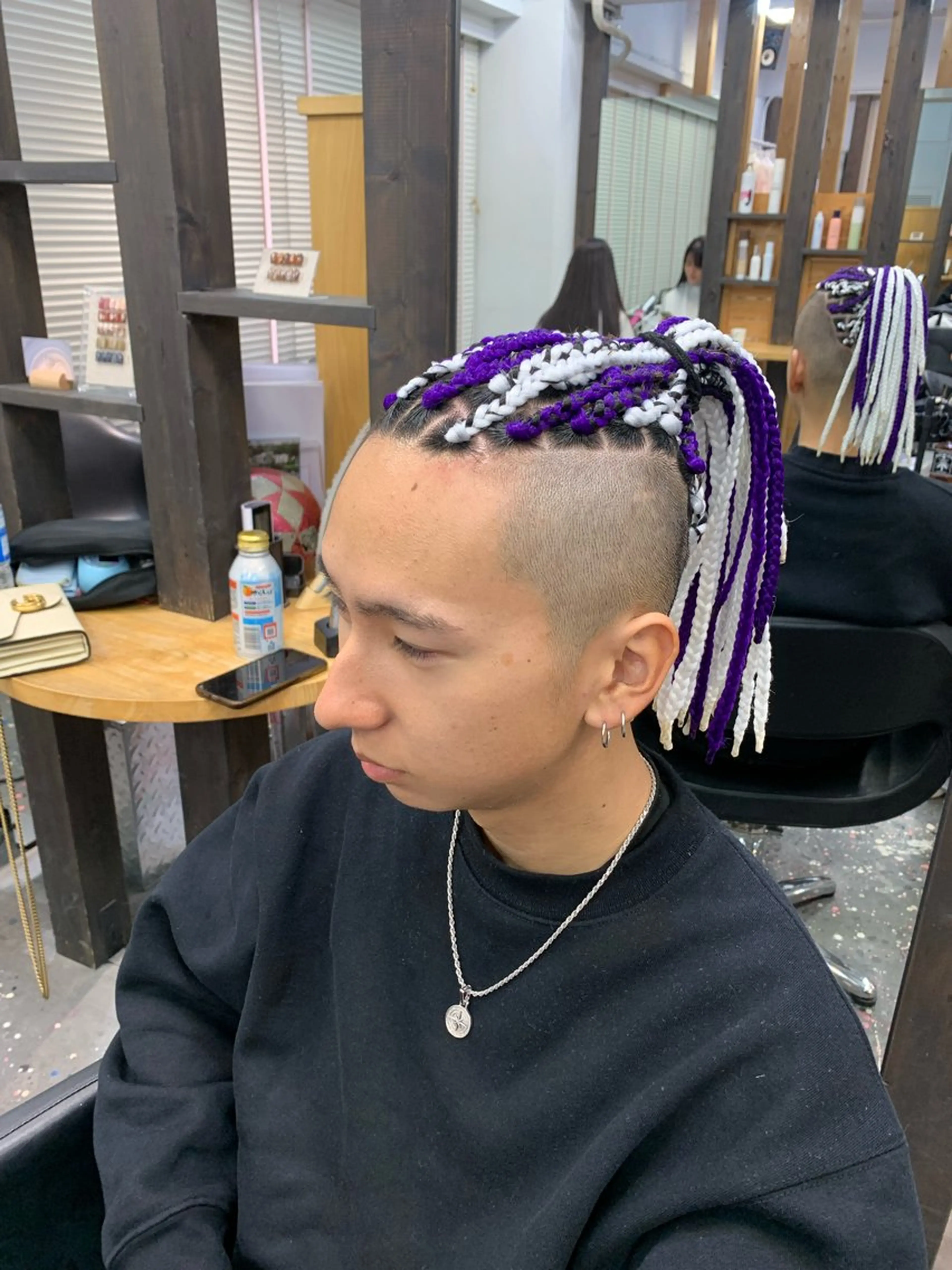 ミディアム ヘアアレンジ メンズ MEI/ブレイズ/ コーンロウ/茅ヶ崎のヘアスタイル