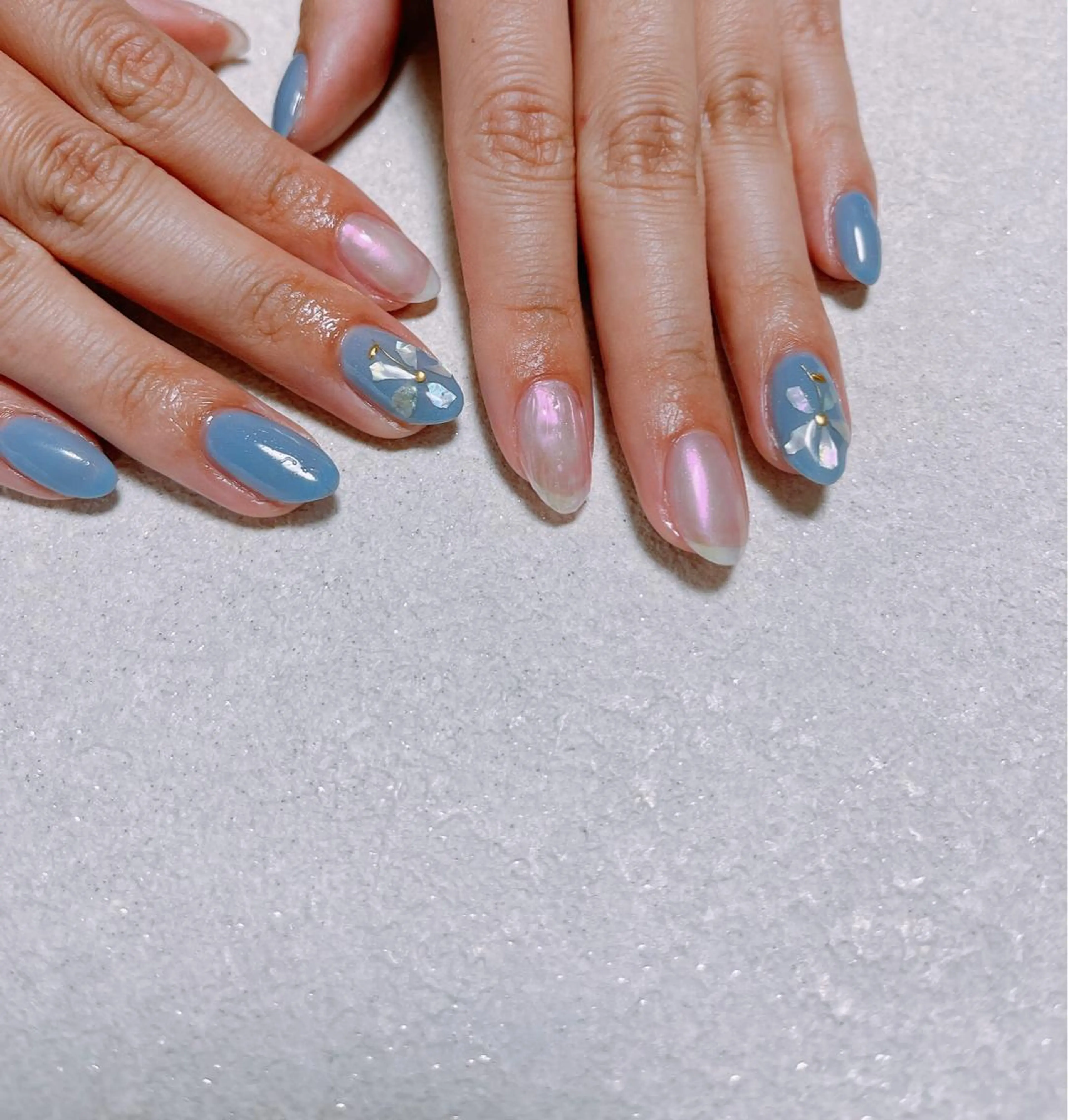 ネイル オーロラネイル フラワーネイル フットネイル フレンチネイル ジェルネイル ハンドネイル kikinail 溝の口のネイルデザイン