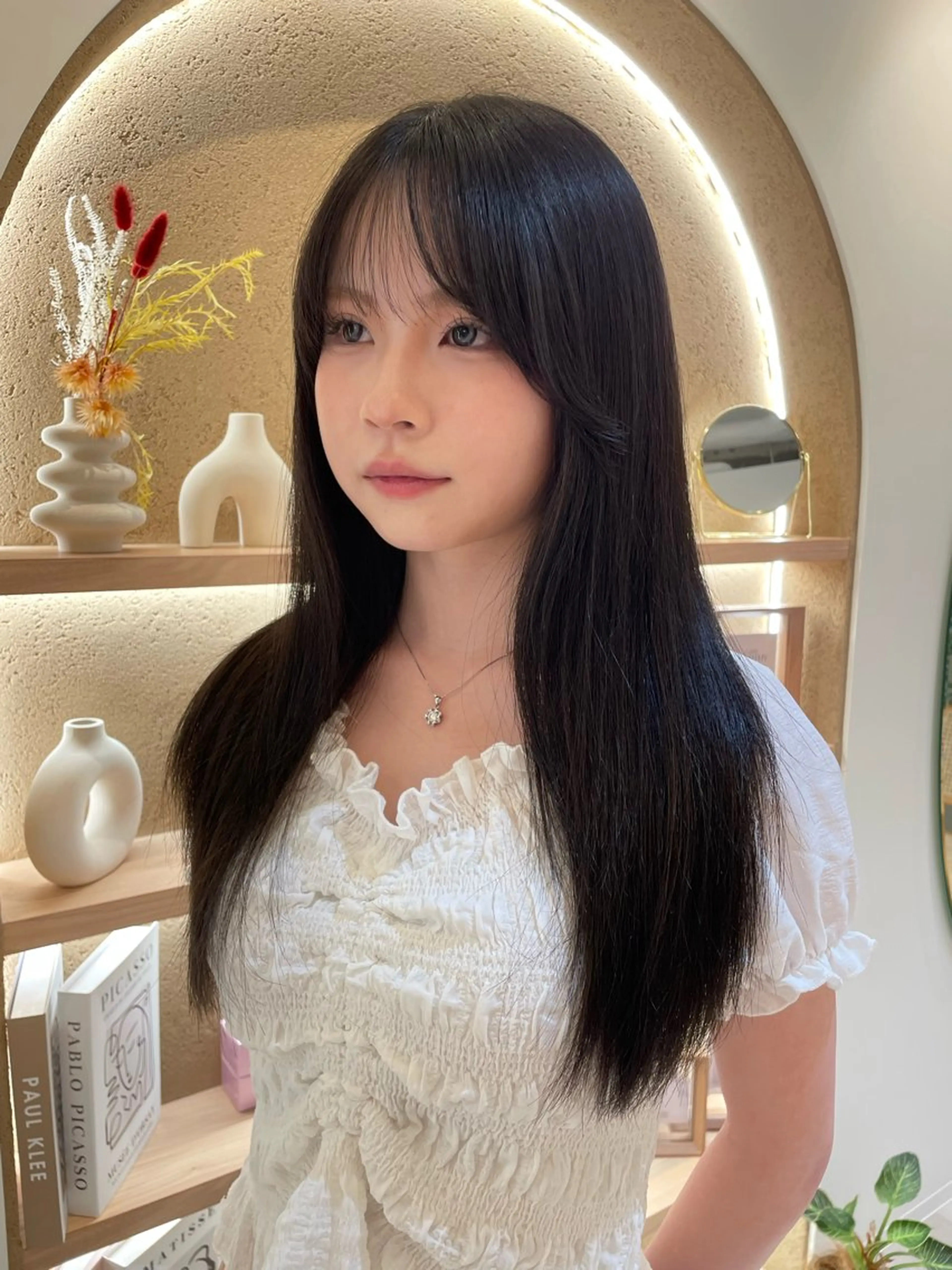 ロング レイヤーカット カット 縮毛矯正 トリートメント レイヤーカット🌿 ボブ🕊️ヒロキのヘアスタイル