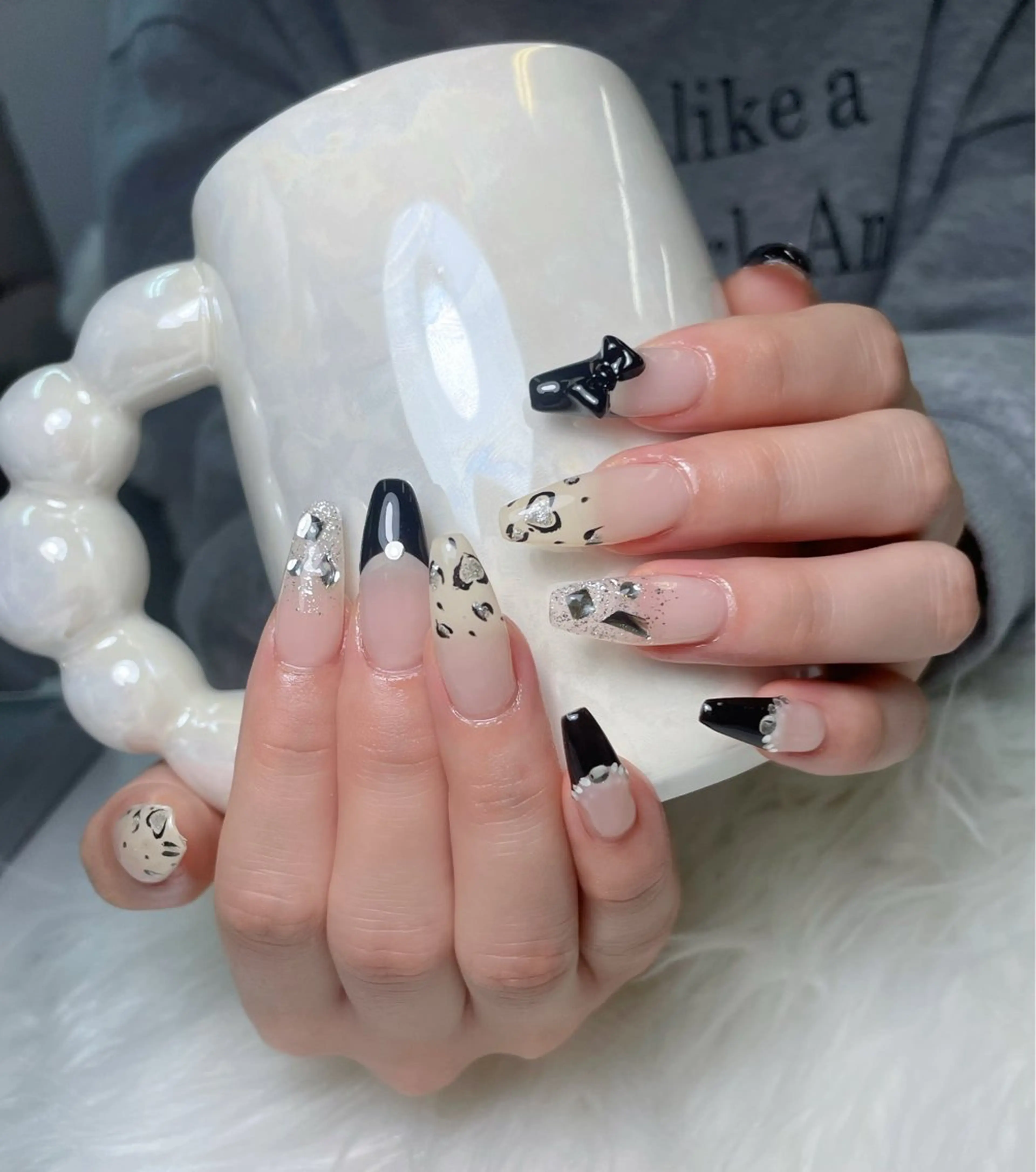 ネイル アートネイル クリアネイル ゴールド グリーン 韓国ネイル ハンドネイル King Nail_Salonのネイルデザイン